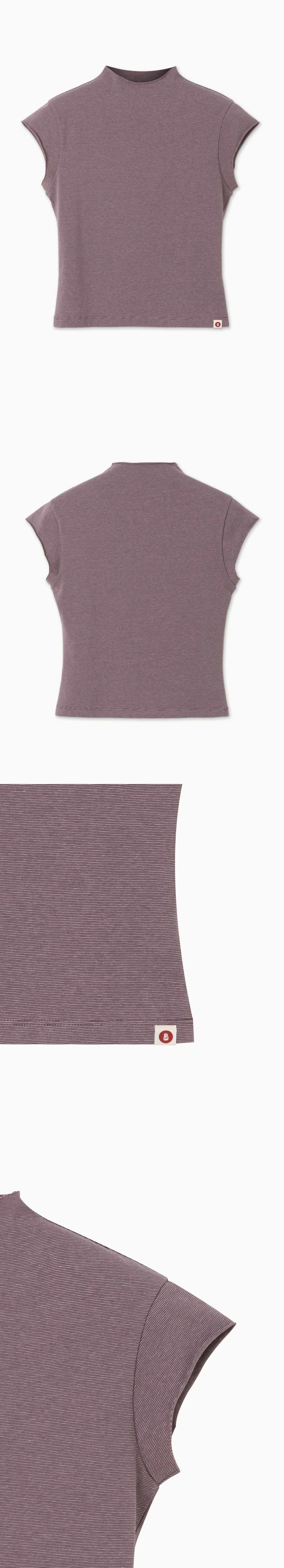 High neck cap sleeve_Pink Multi