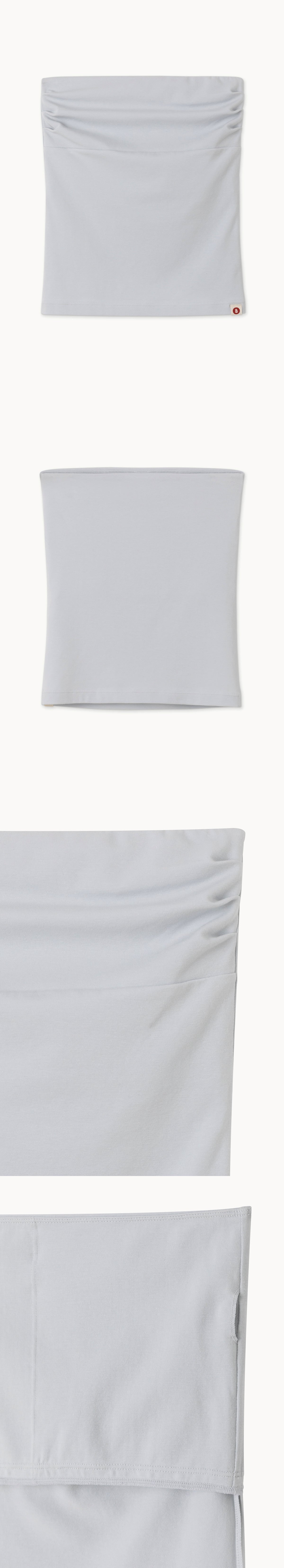 Pleats tube top_Gray Dawn