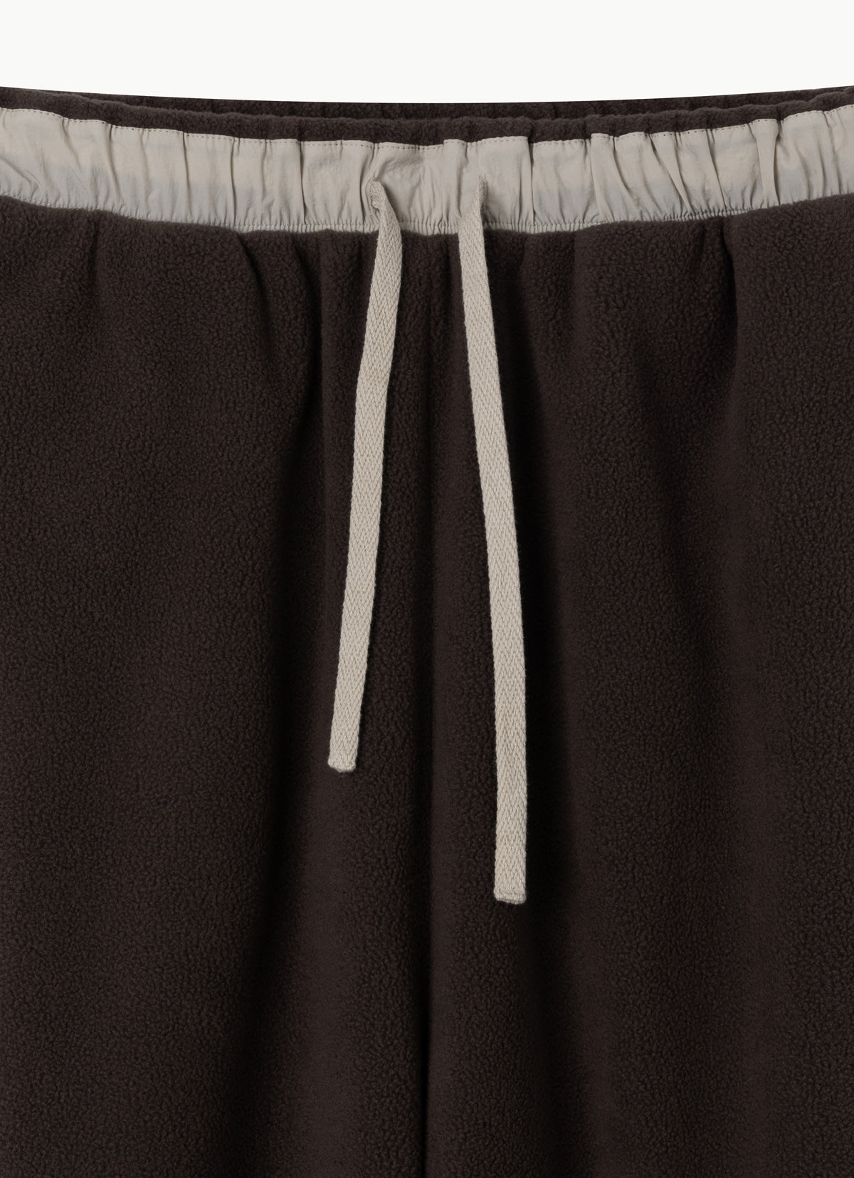 Button fleece pants (Unisex)_Brown