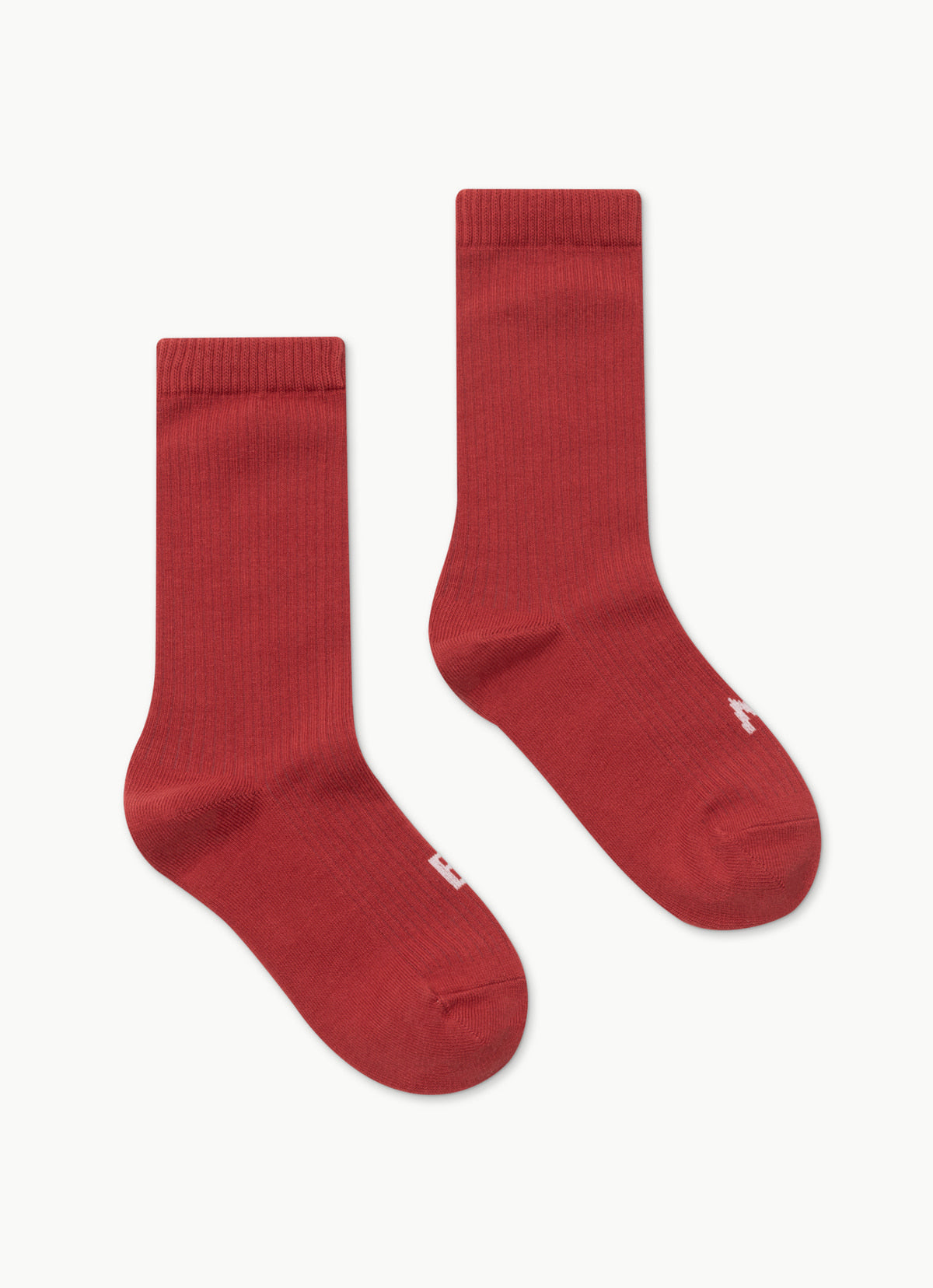 Rib ankle socks_Red