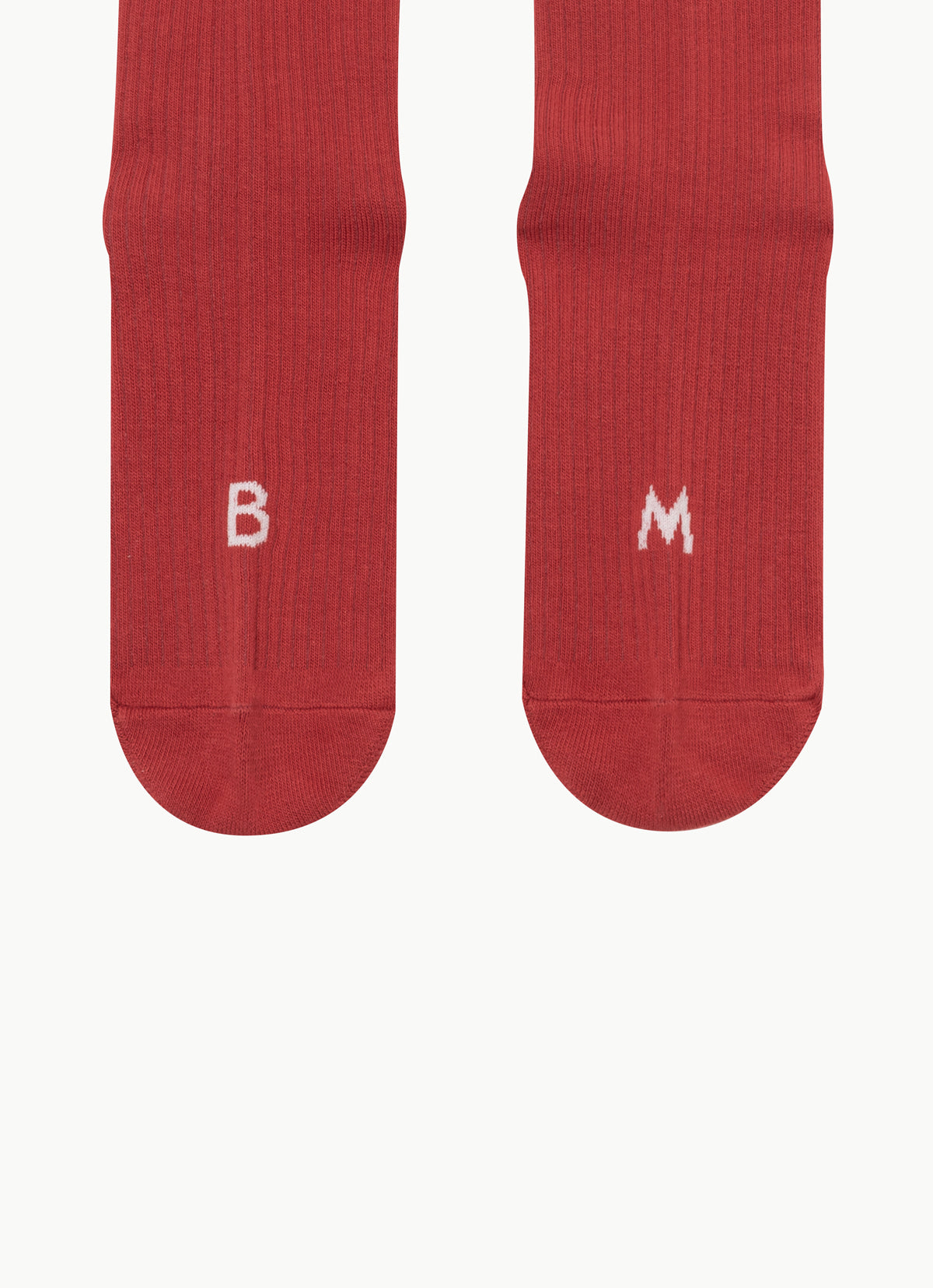 Rib ankle socks_Red
