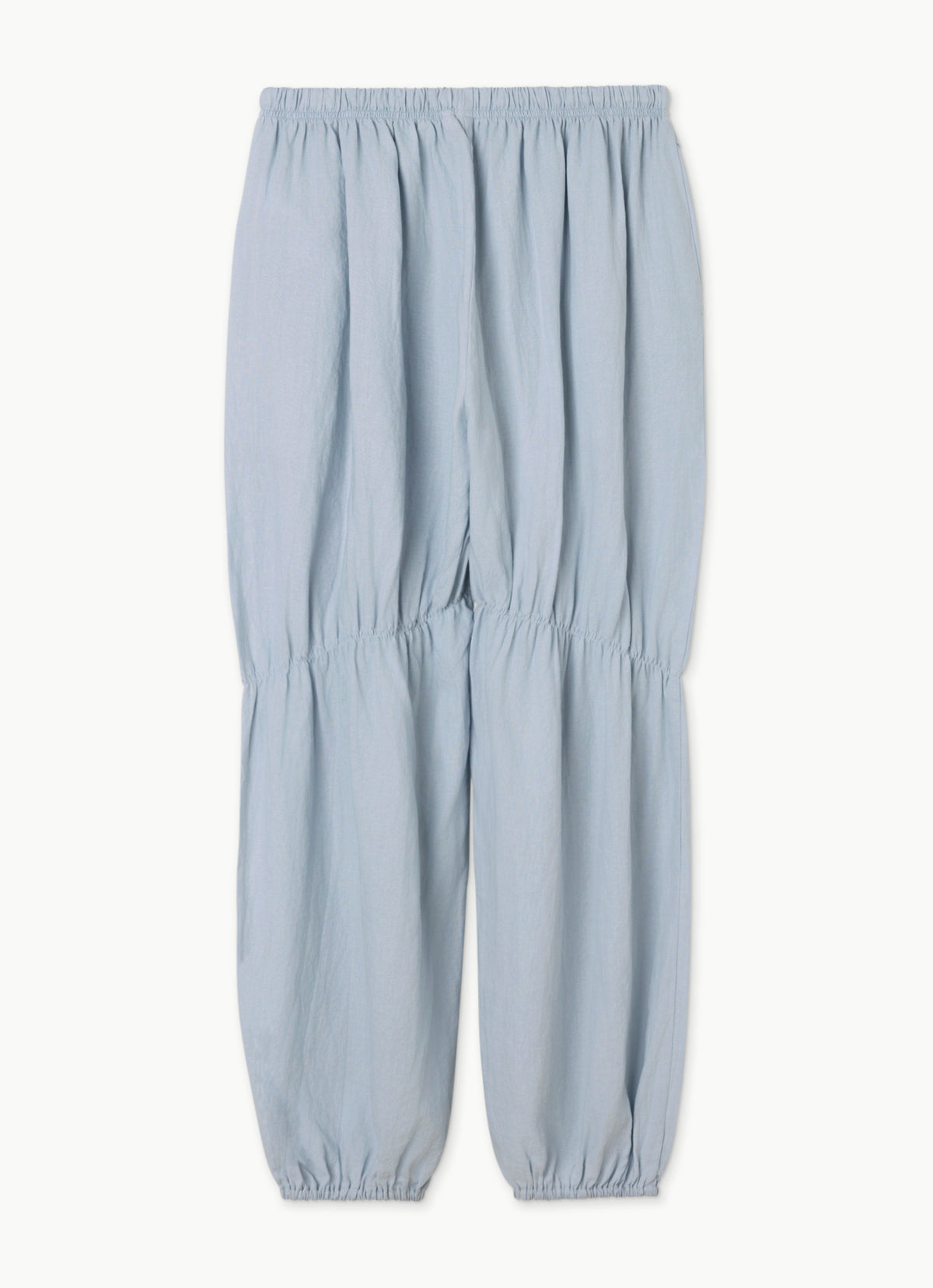 Linen shirring pants_Light Blue