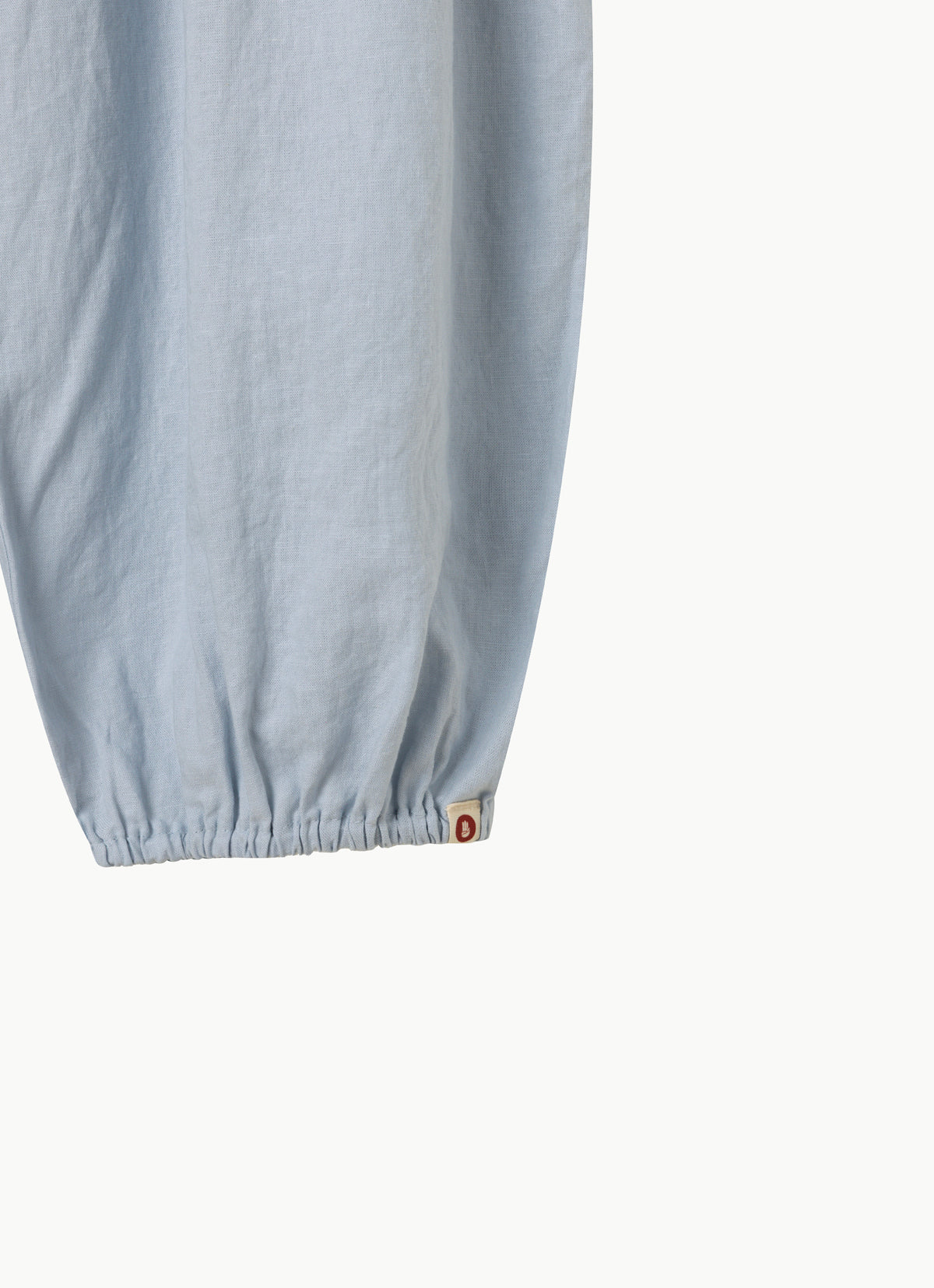 Linen shirring pants_Light Blue