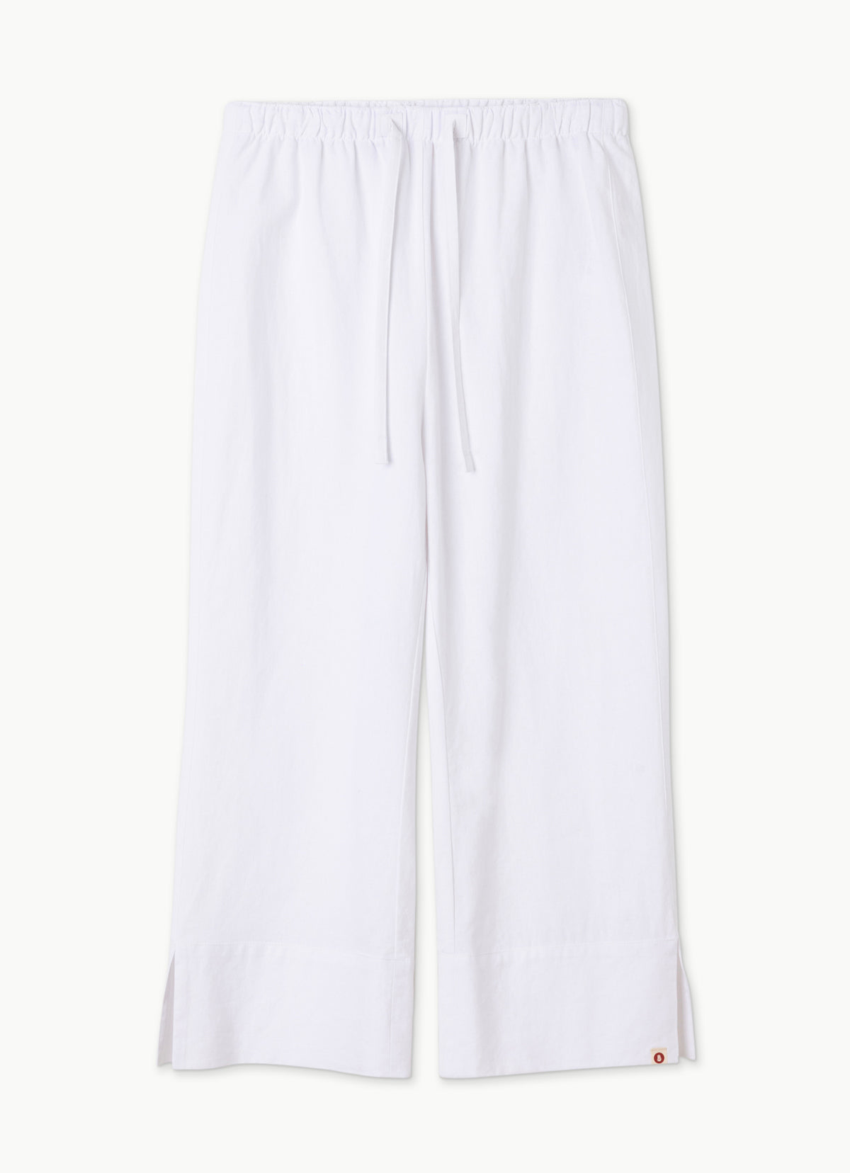 Linen crop pants_White