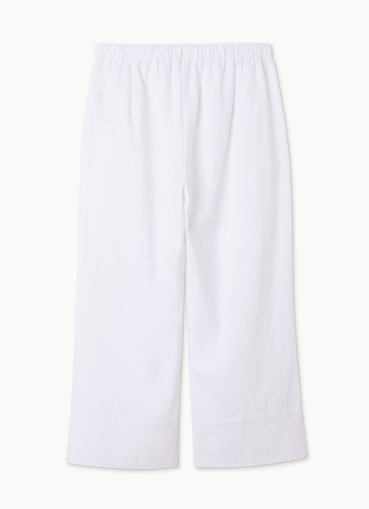 Linen crop pants_White