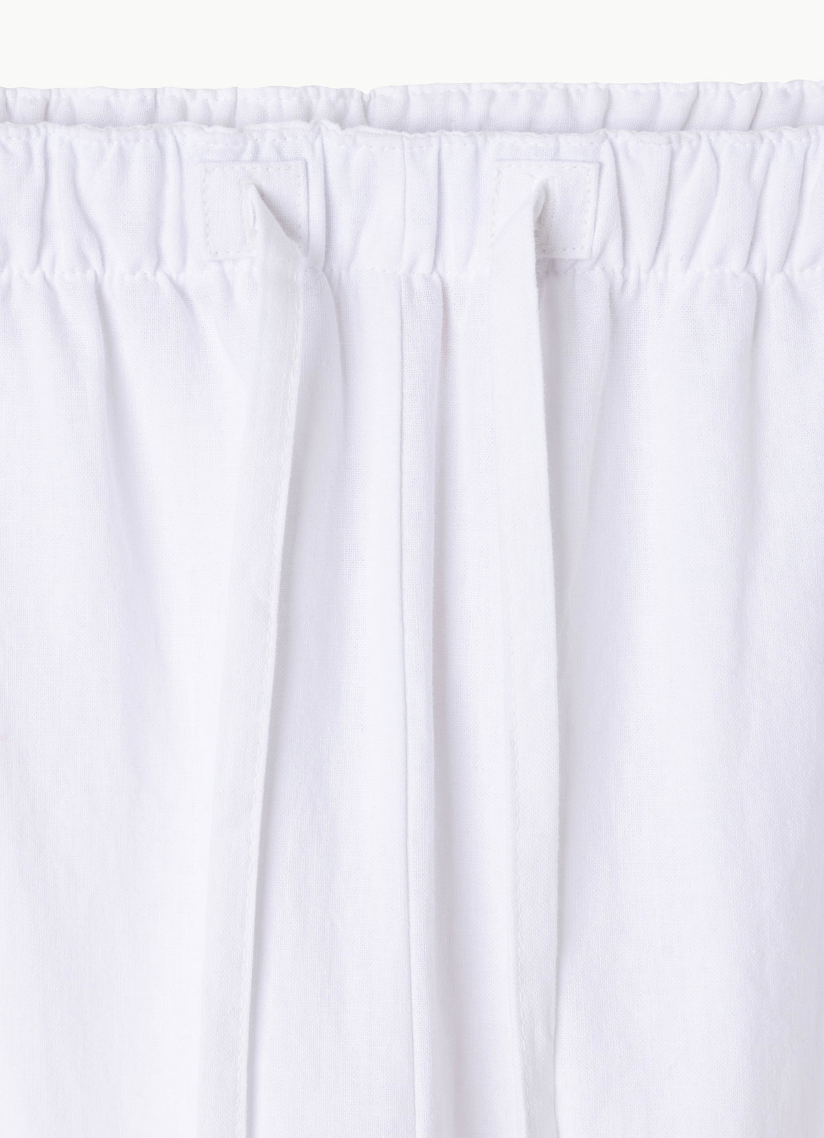 Linen crop pants_White