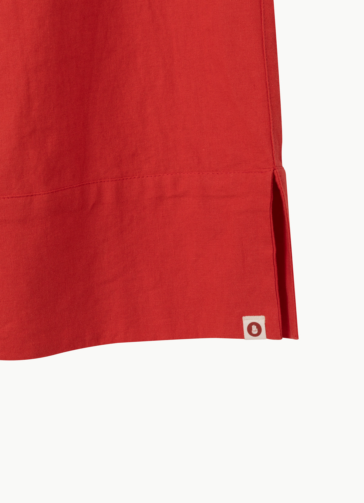 Linen crop pants_Red