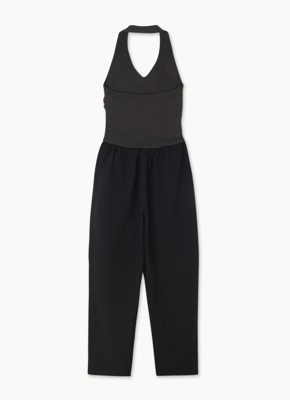 Block Halter jumpsuit_Brown Multi