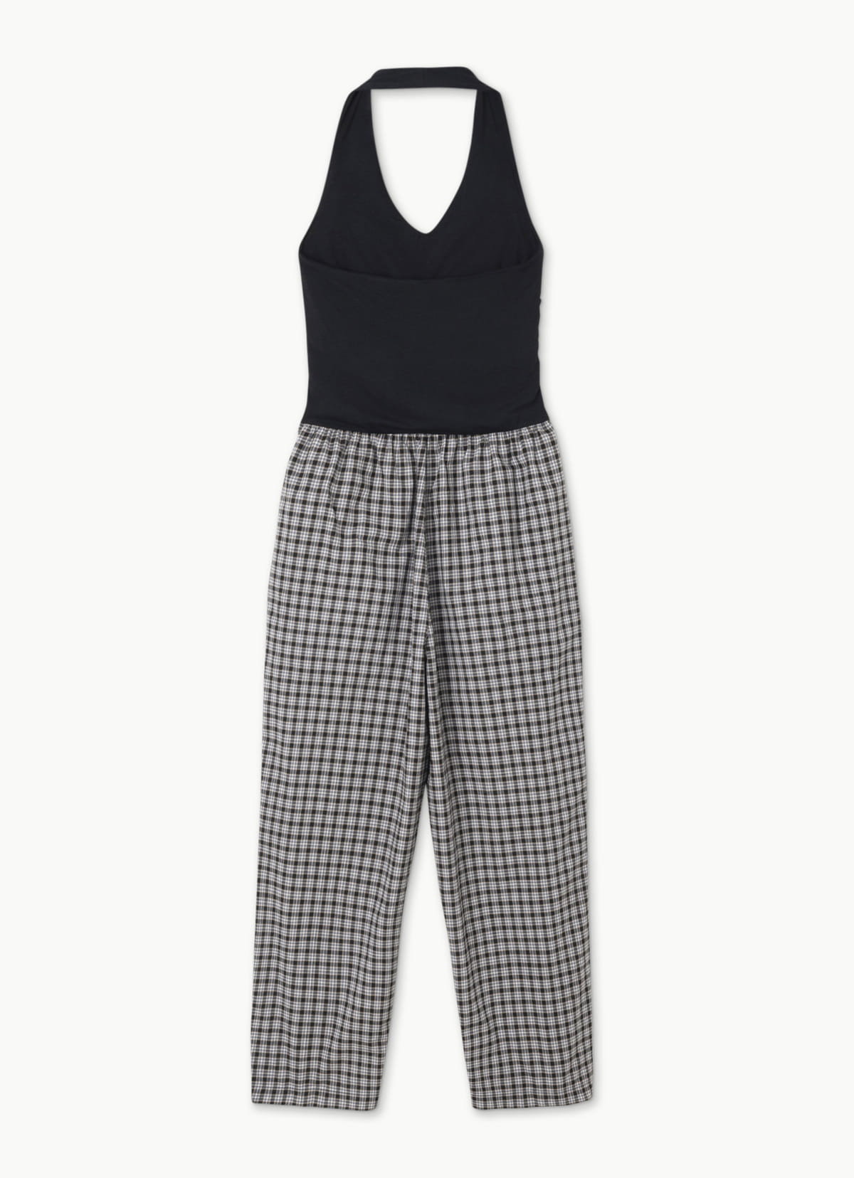 Block Halter jumpsuit_Black Multi