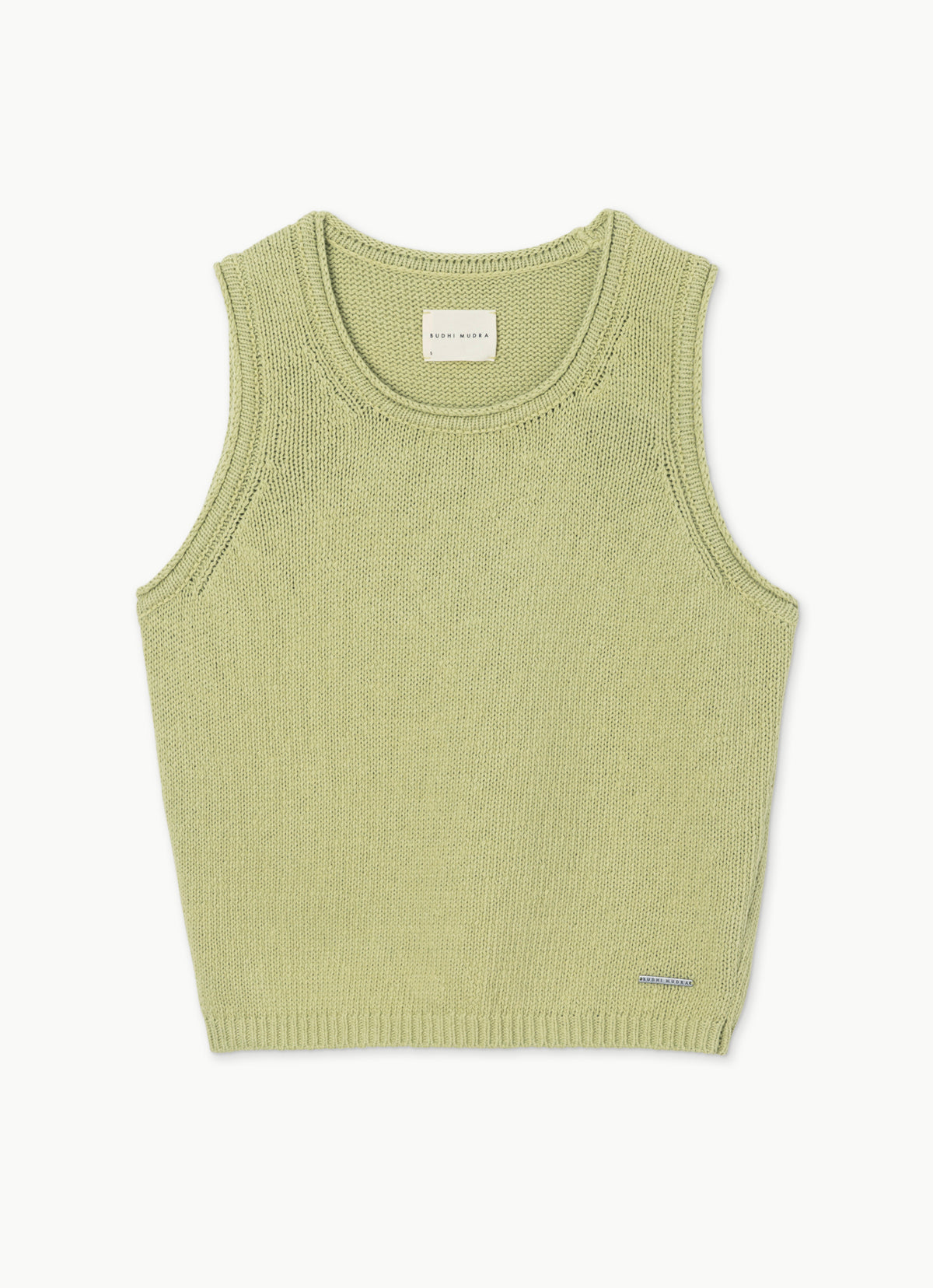 Linen rolled knit top_Lint
