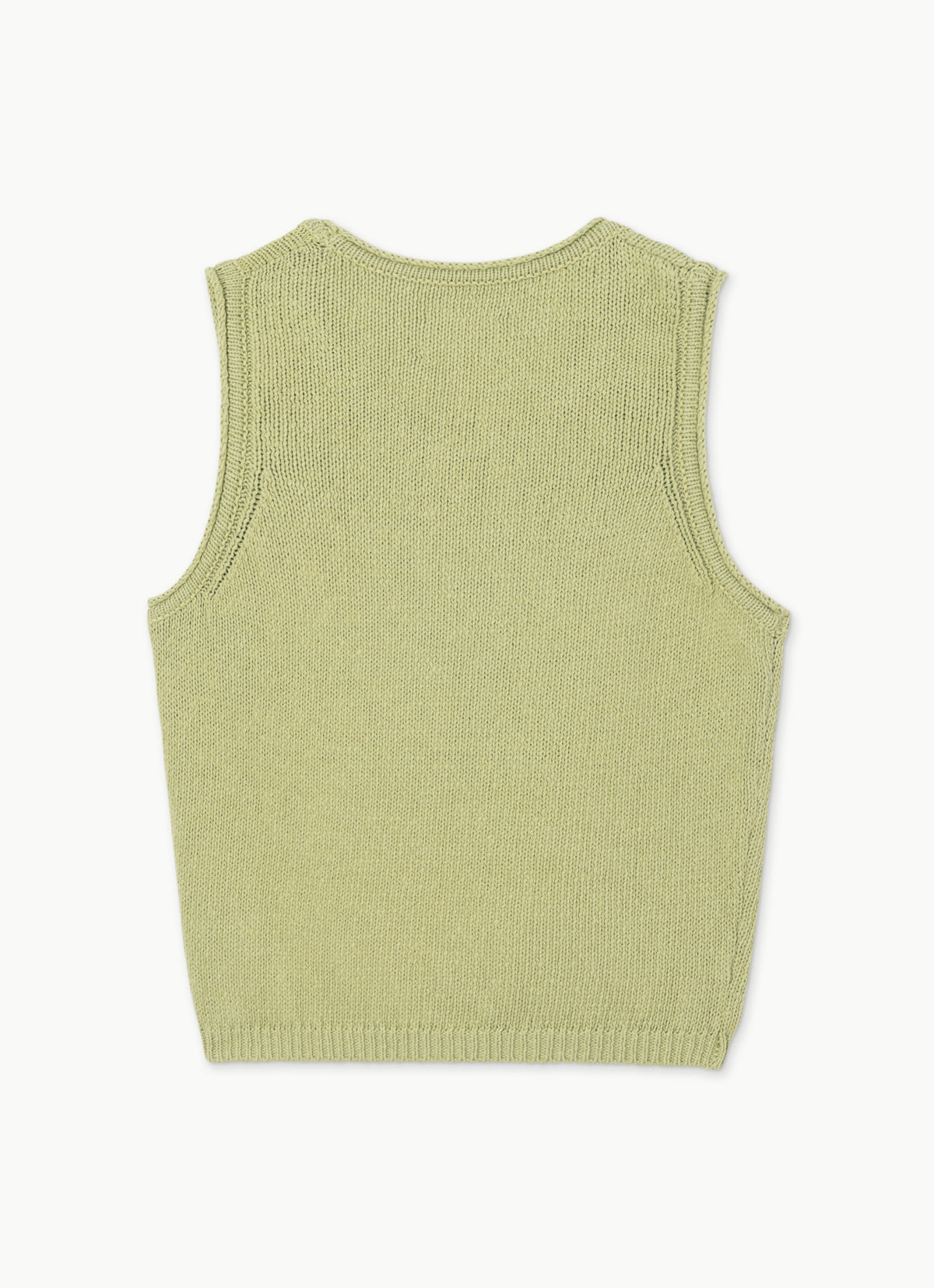 Linen rolled knit top_Lint