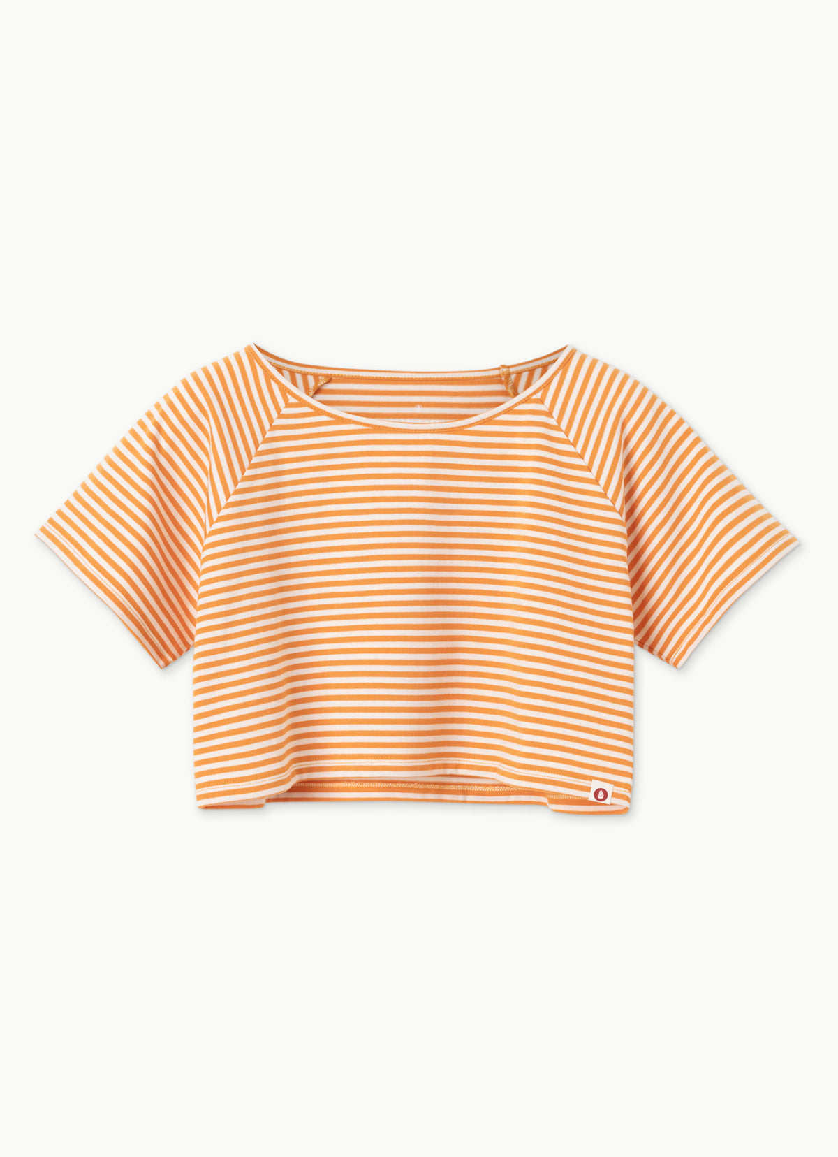 Belly short sleeve_stripe_Orange Multi