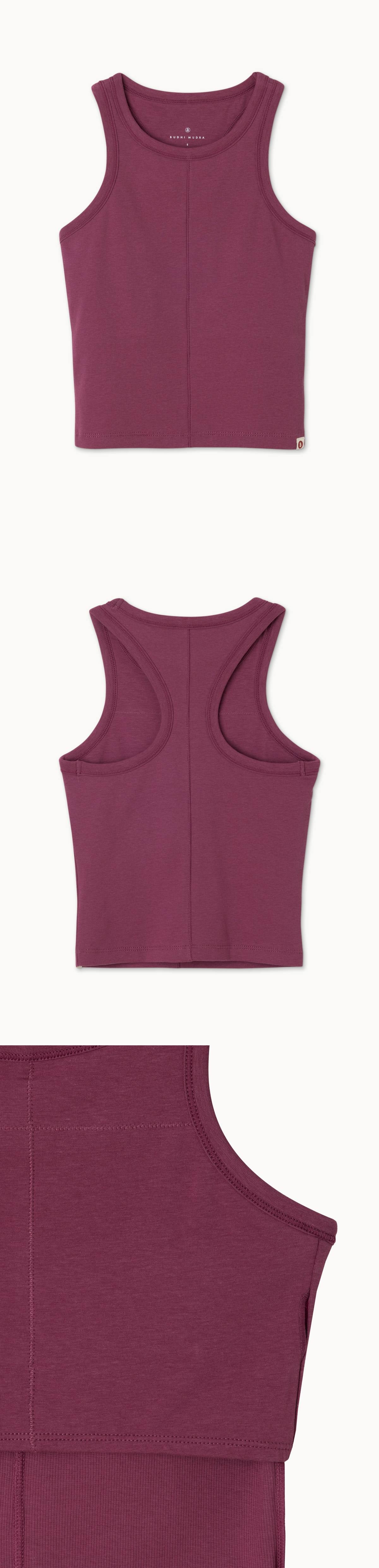 Racer rib tank top_Violet Quartz