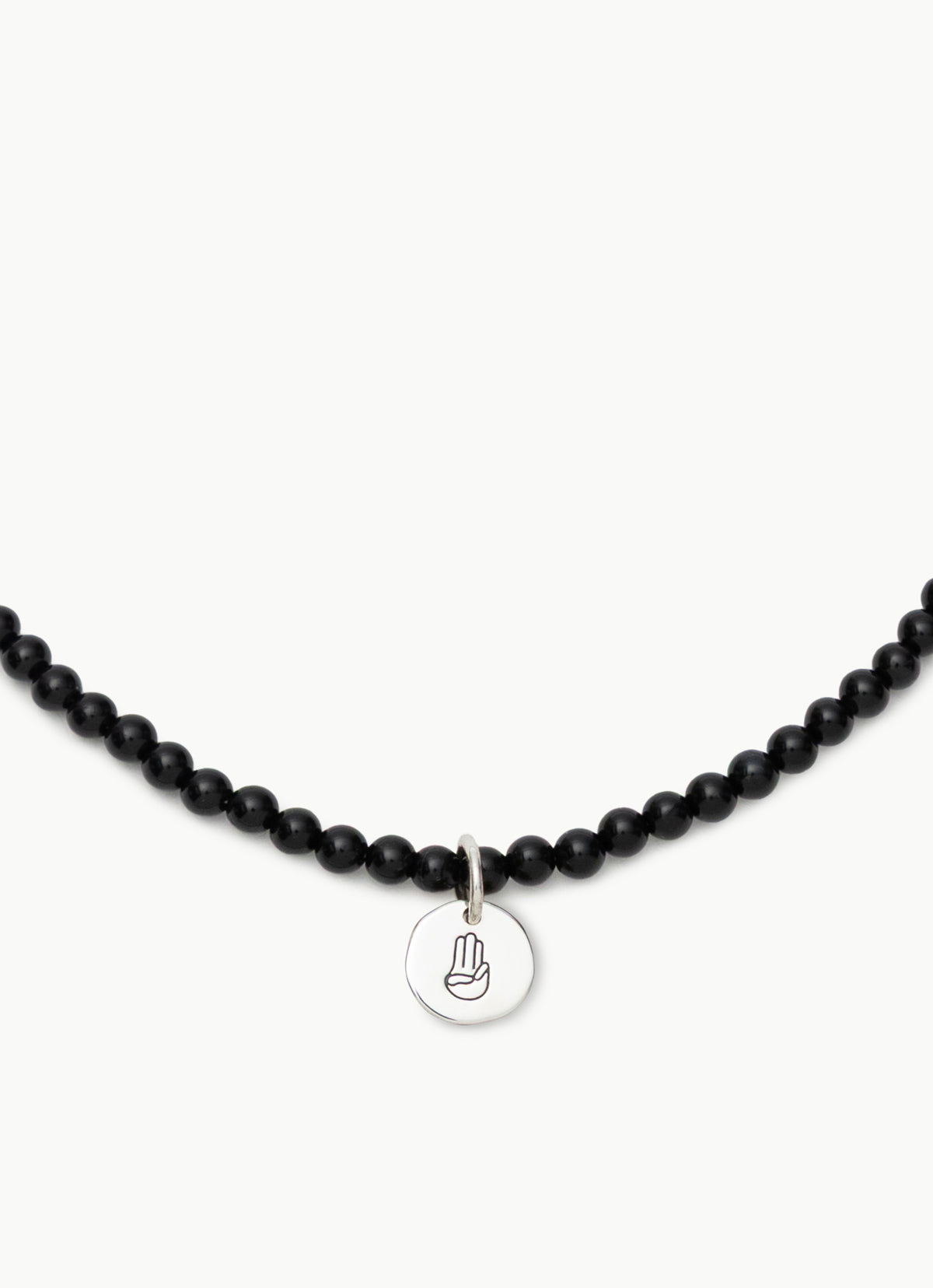 Surya beaded necklace_Black