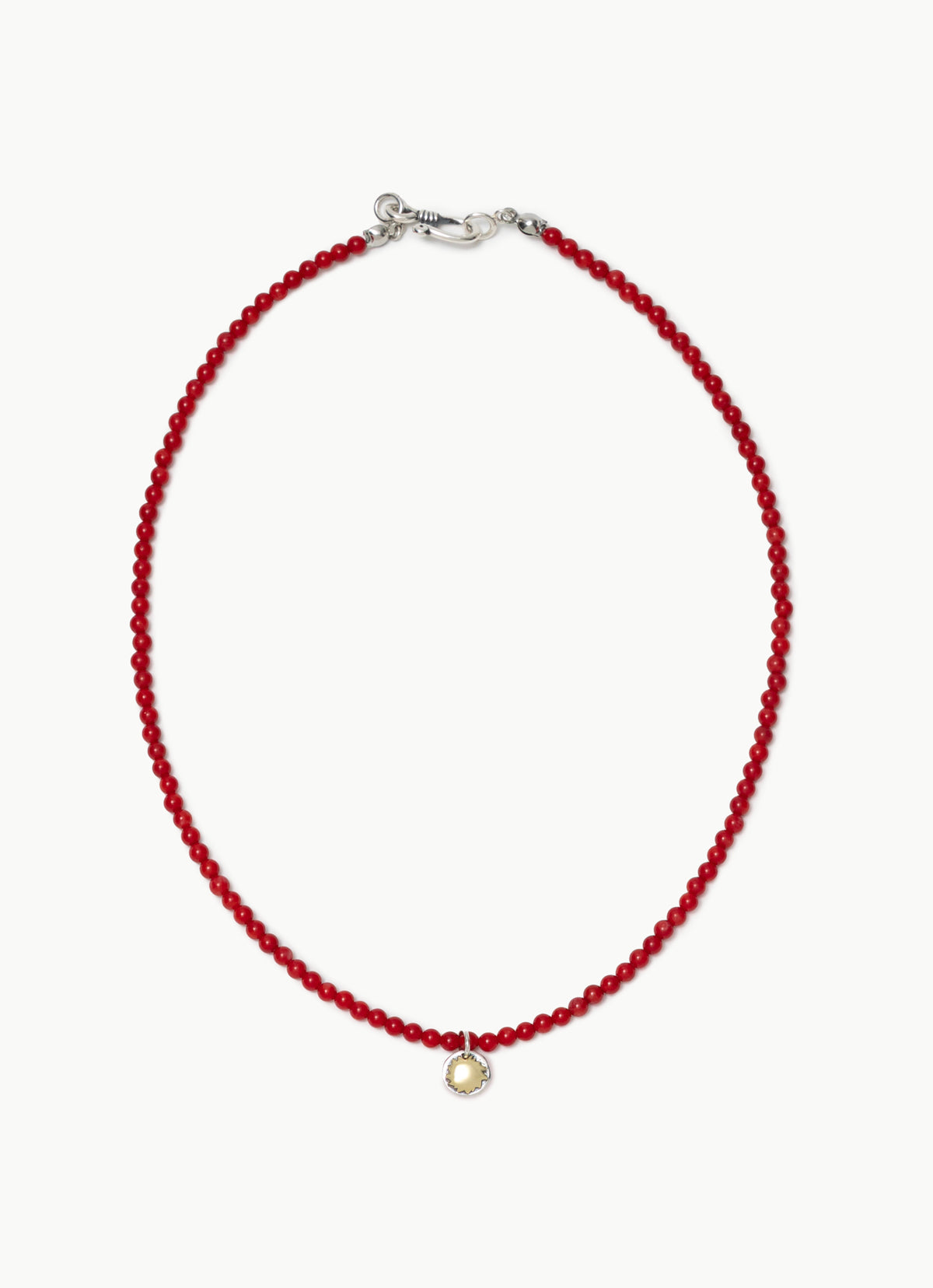 Surya beaded necklace_Red
