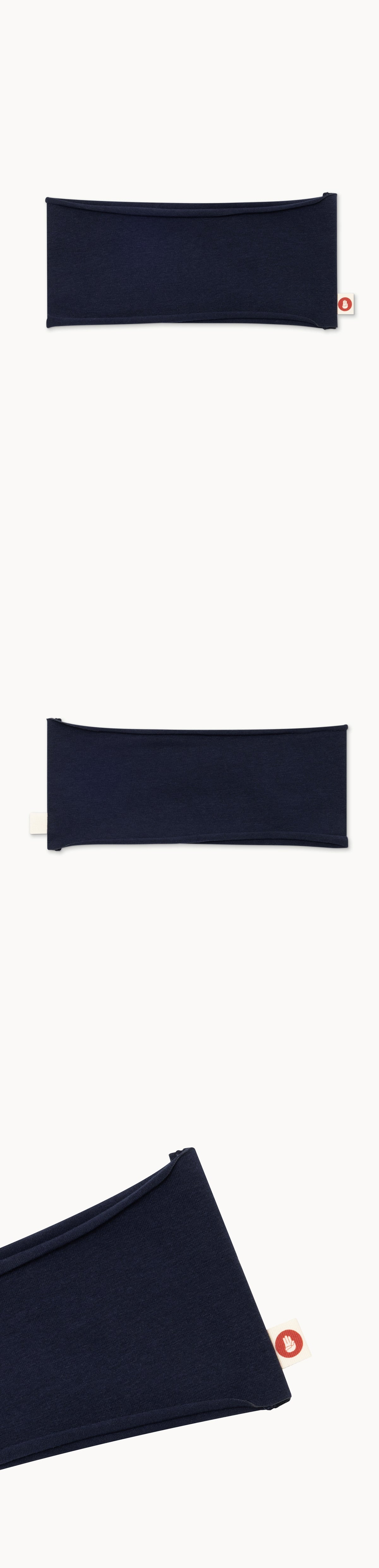 BM wide head band_Navy