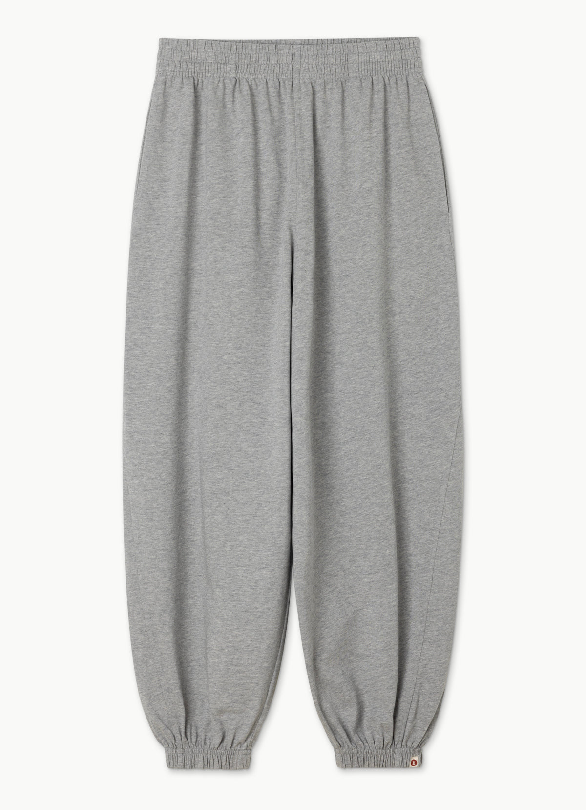 Diagonal jogger pants (Unisex)_Dark Melange Grey