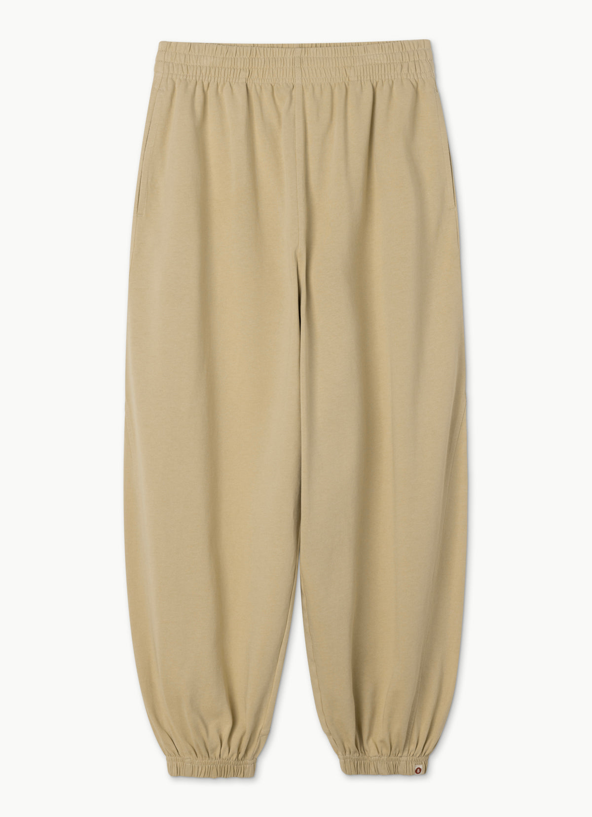 Diagonal jogger pants (Unisex)_Pale Khaki