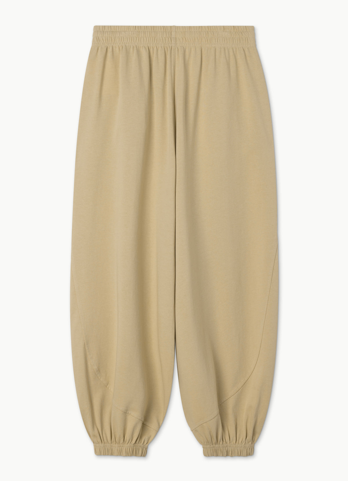 Diagonal jogger pants (Unisex)_Pale Khaki