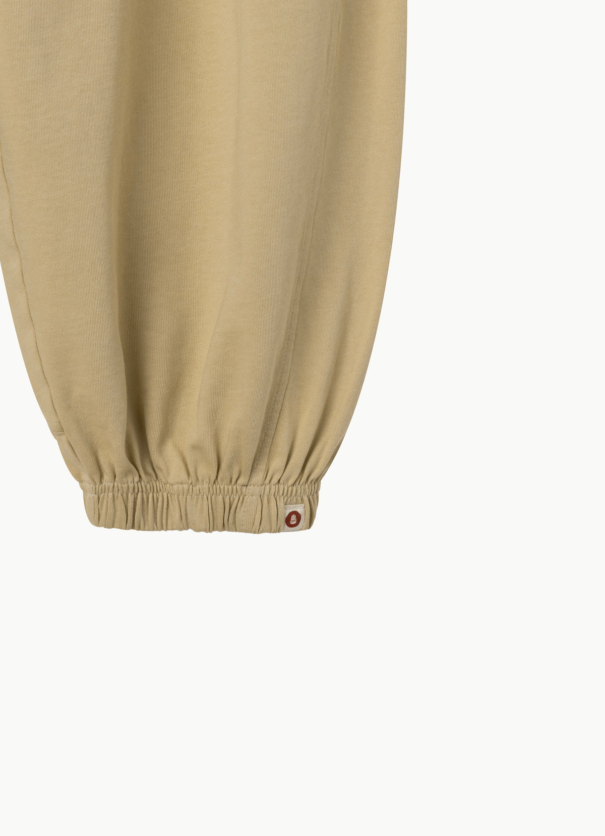 Diagonal jogger pants (Unisex)_Pale Khaki