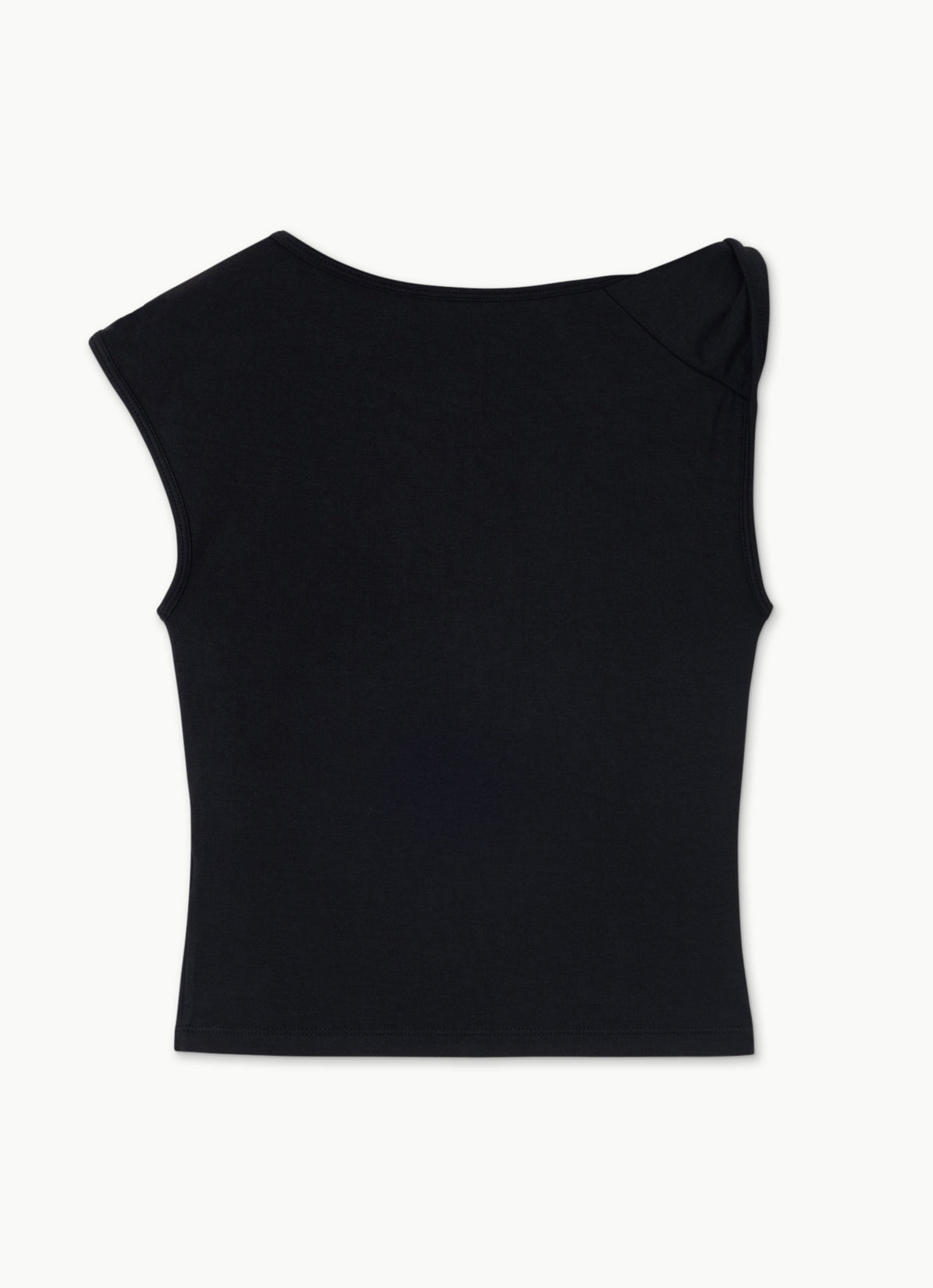 Unbalance twist short sleeve_Black
