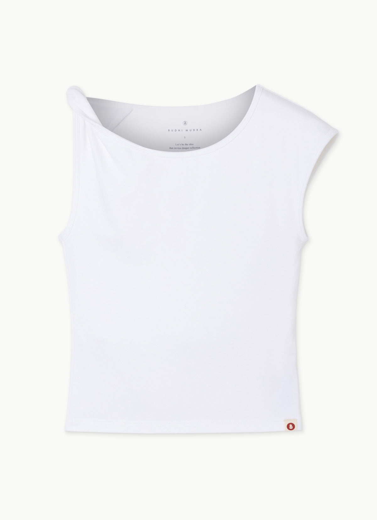 Unbalance twist short sleeve_White