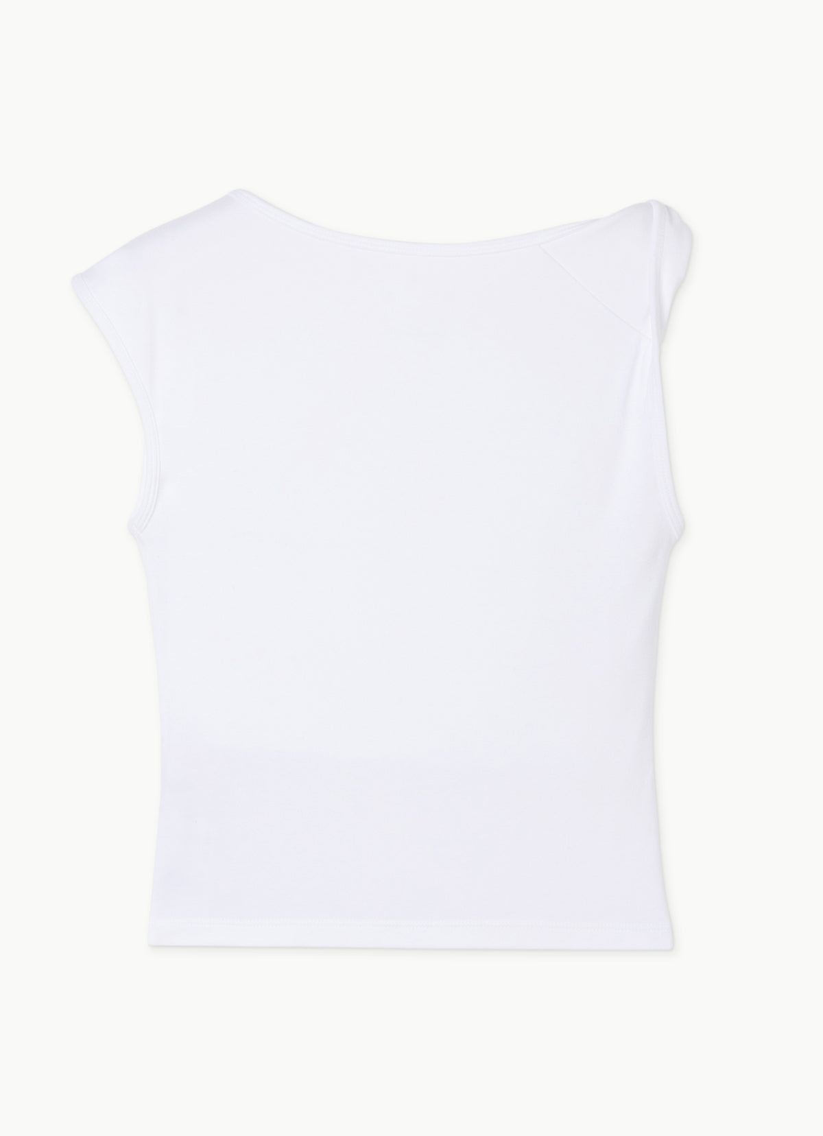 Unbalance twist short sleeve_White