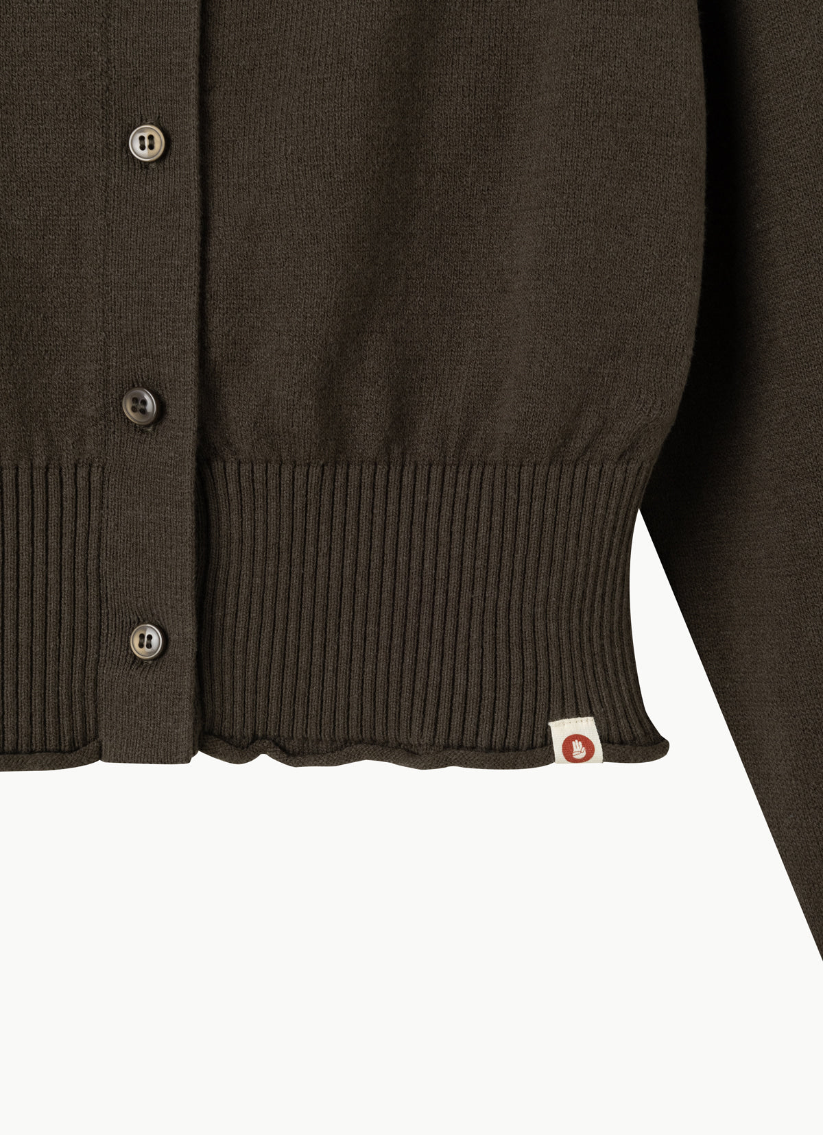 Fitted knit hoodie_Demitasse