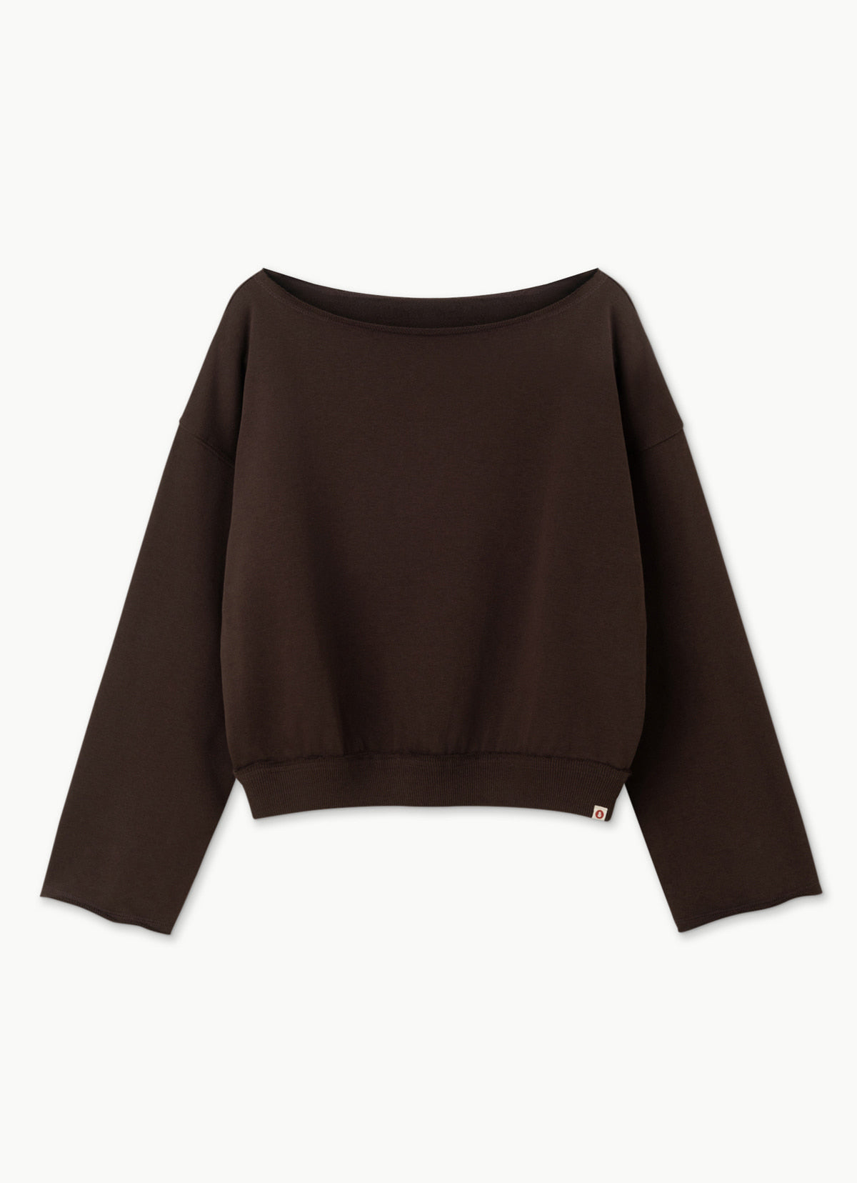 Off-shoulder sweat top_Coffee Bean