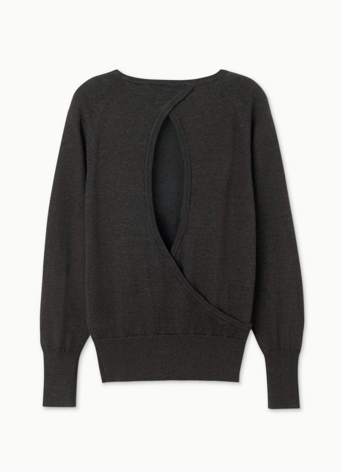 Foveo overlap pullover_Dark Melange Grey