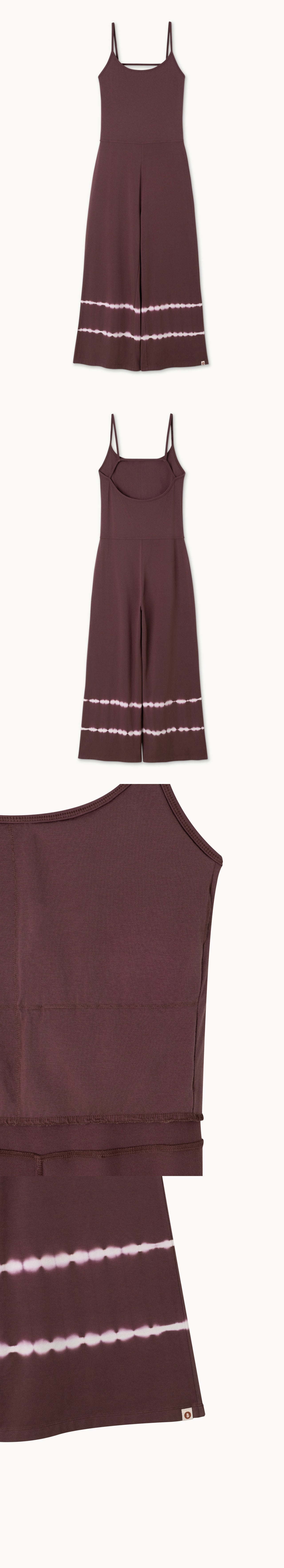 Wide fit jumpsuit_dyed_Windsor Wine