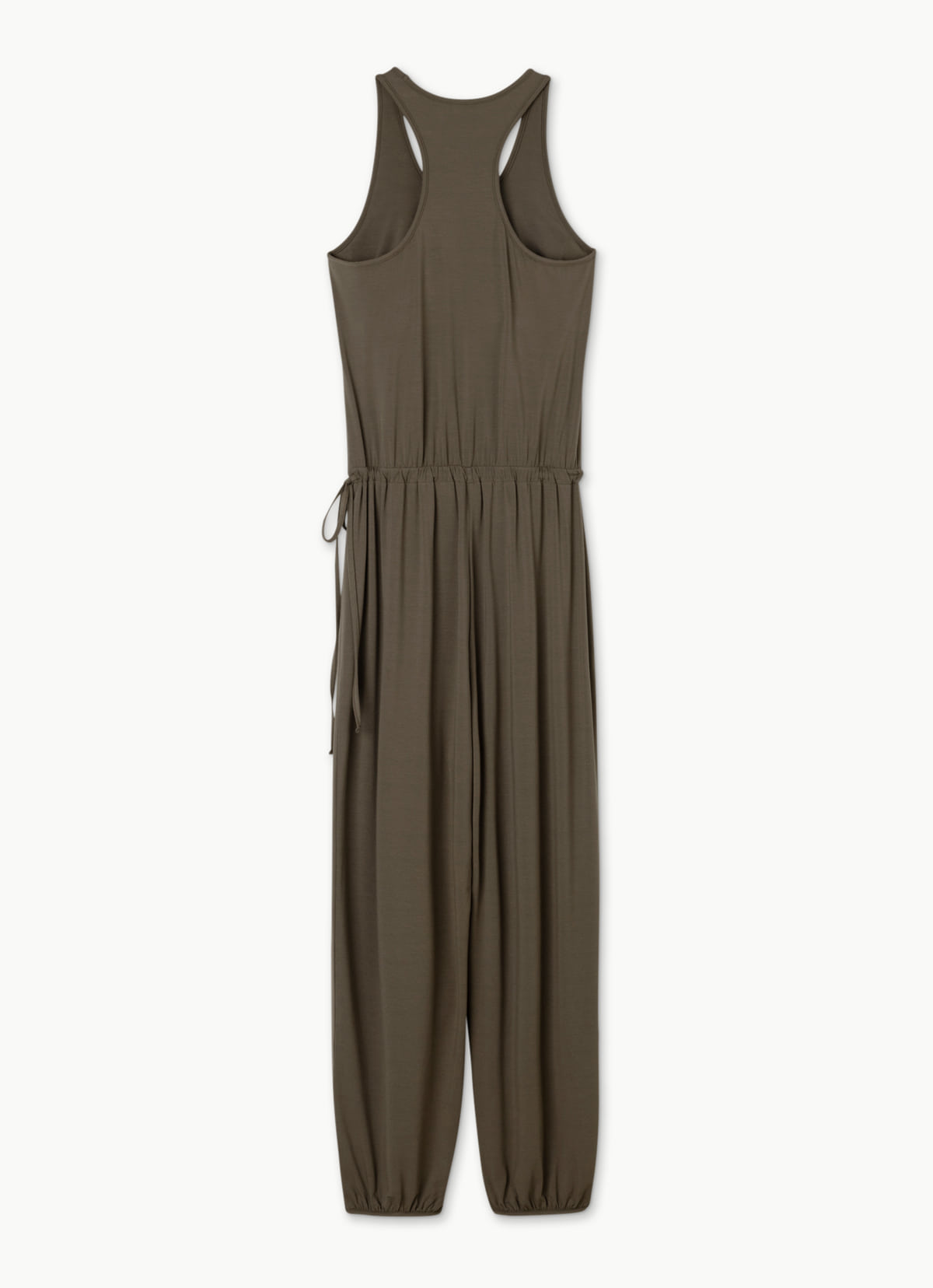 Racer string jumpsuit_Chocolate Chip