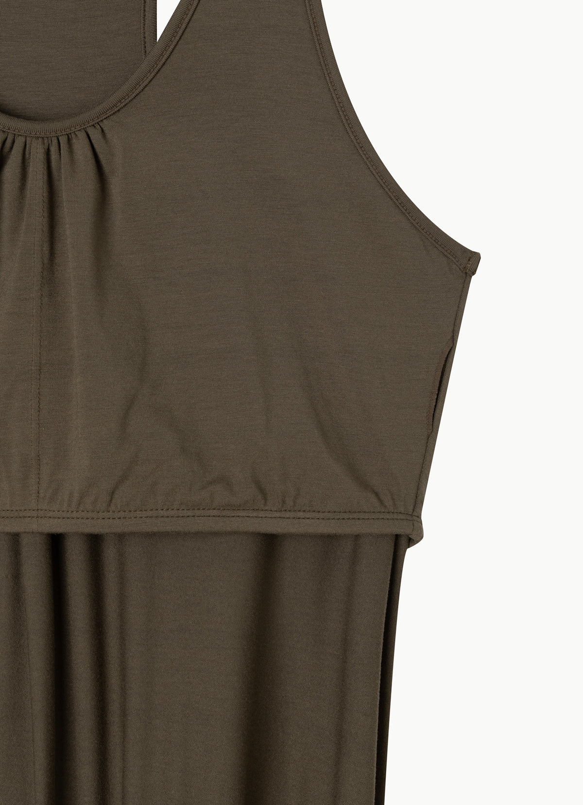 Racer string jumpsuit_Chocolate Chip