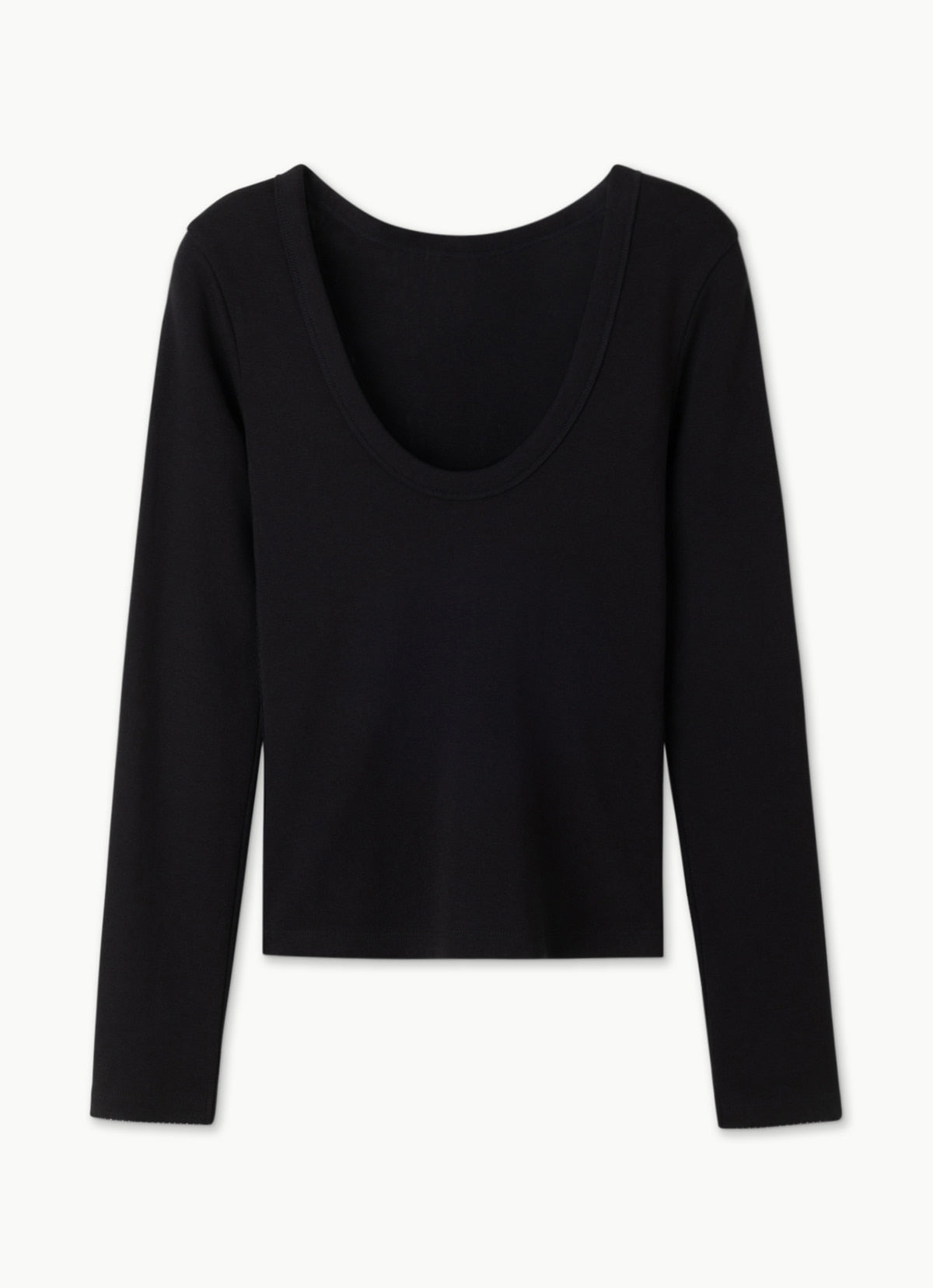 Essential scoop long sleeve_Black