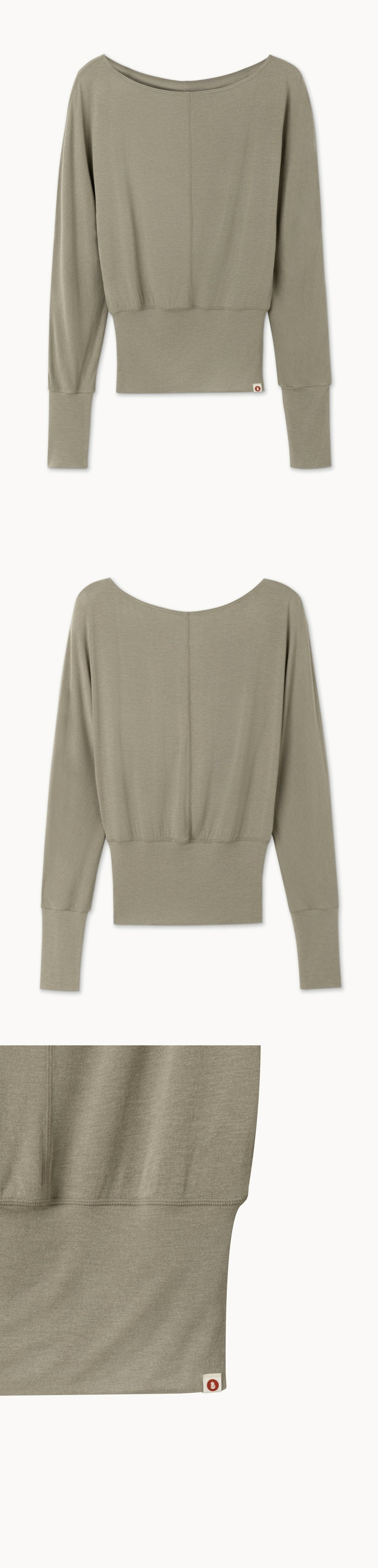 Soft wide long sleeve_Taupe