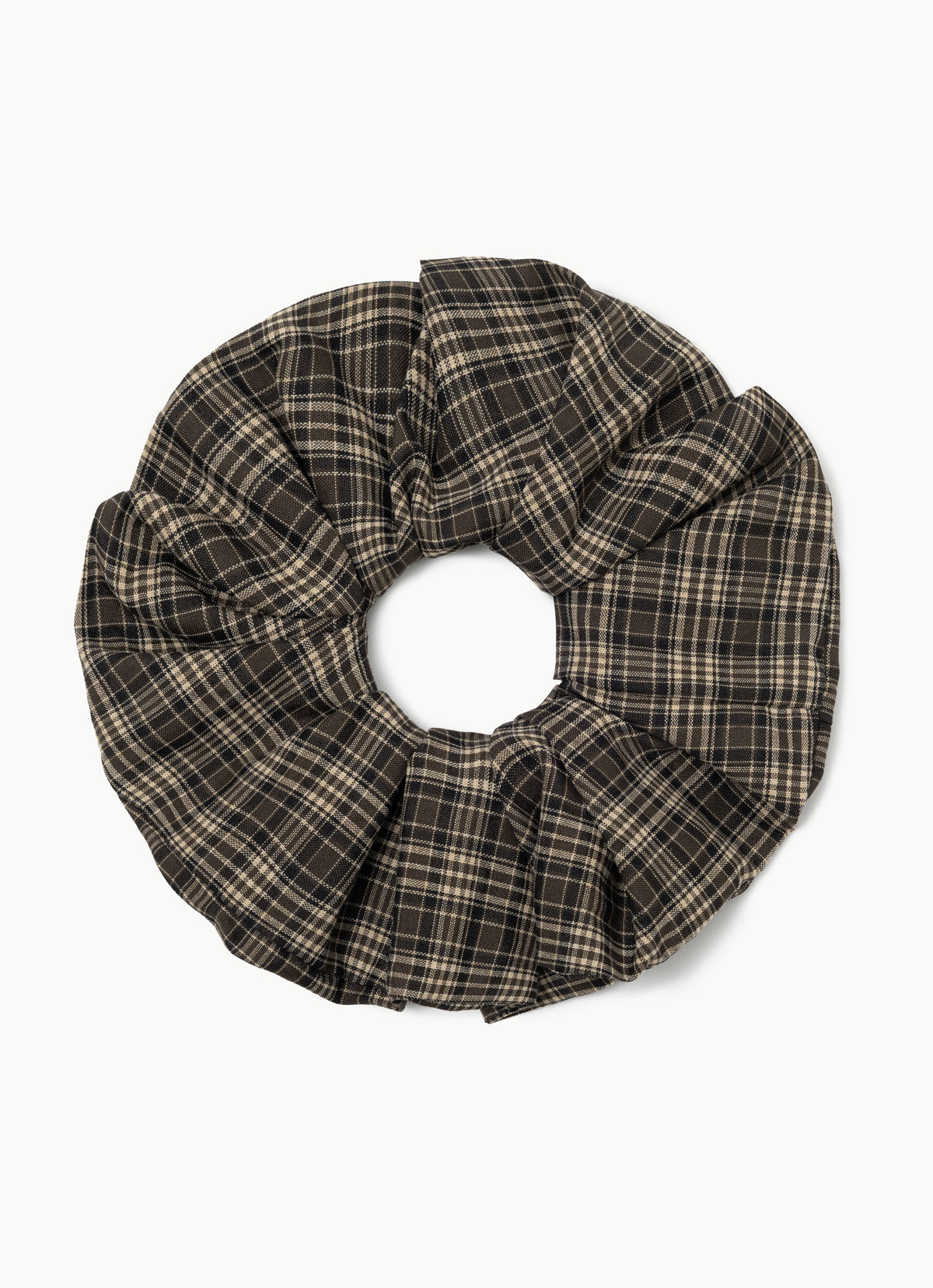 BM wide scrunchie #2_Brown Multi