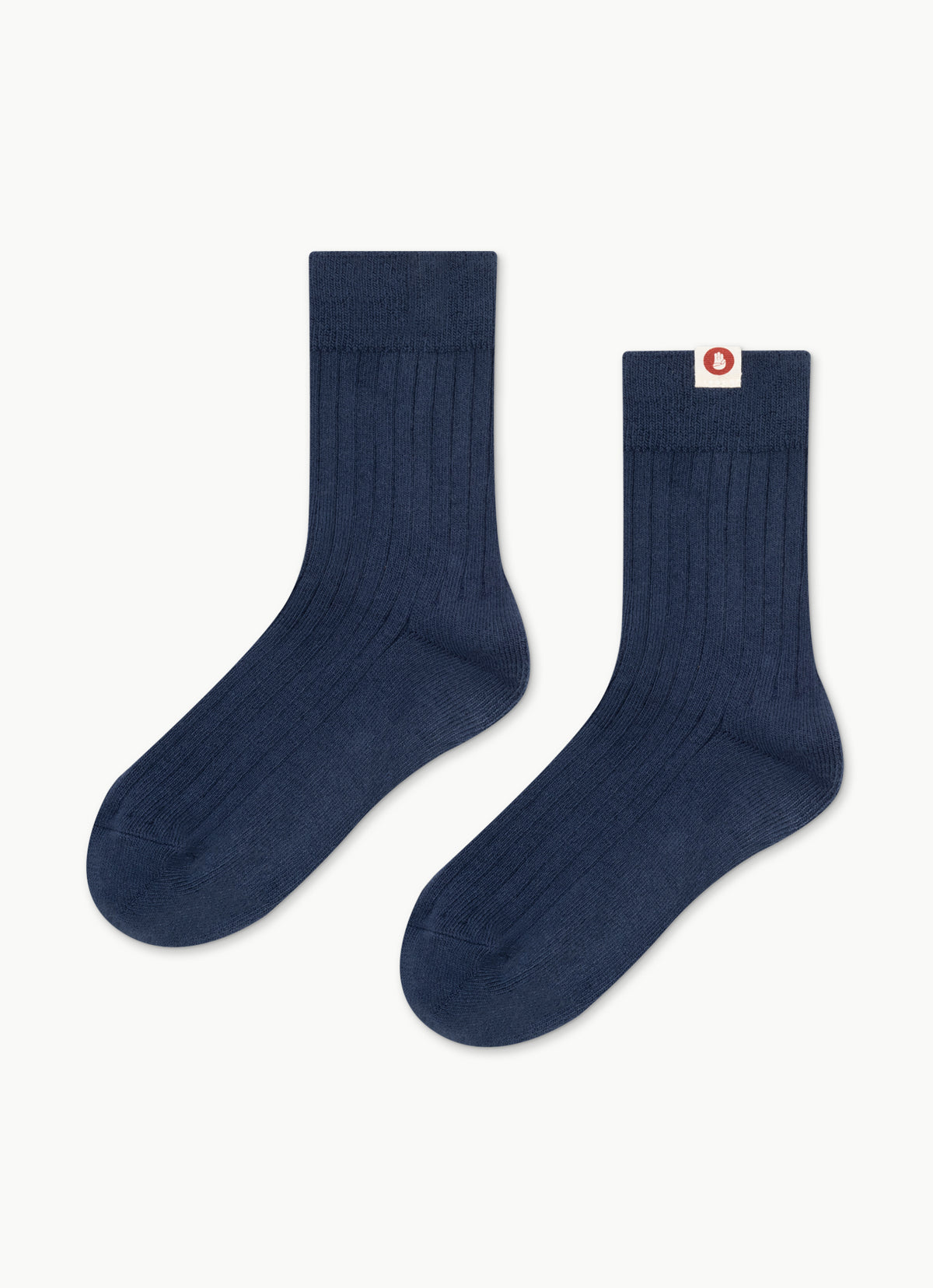 Wide rib ankle socks_Navy