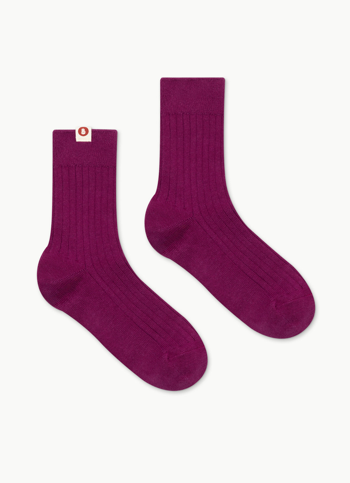 Wide rib ankle socks_Windsor Wine