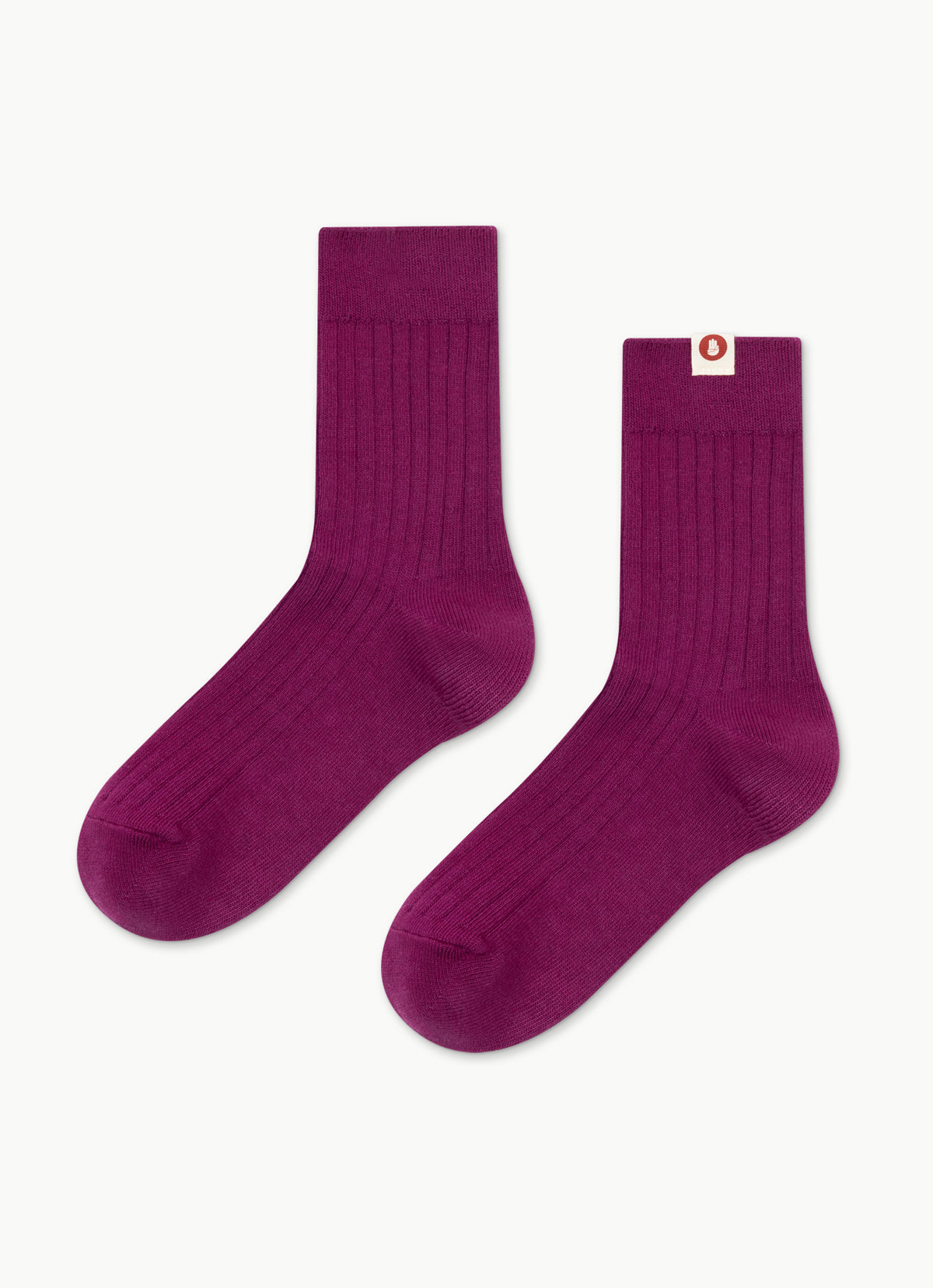 Wide rib ankle socks_Windsor Wine