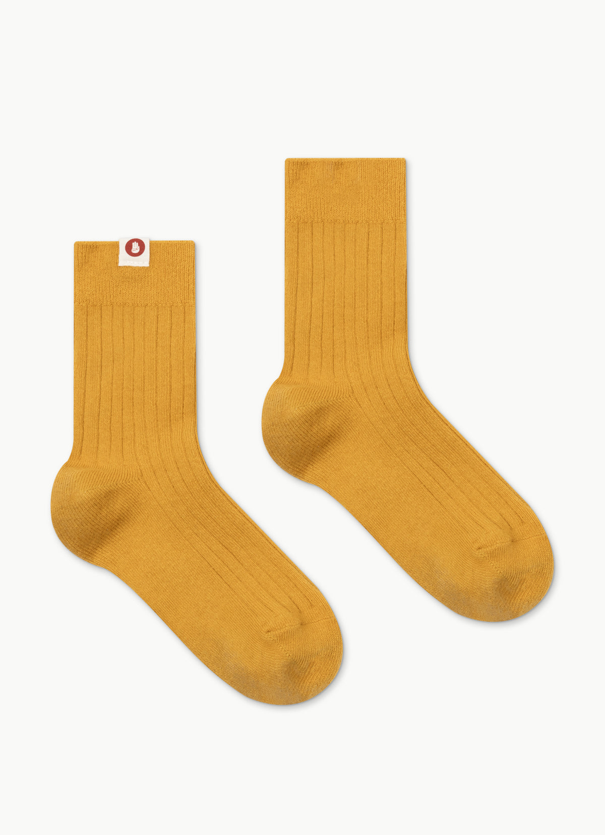 Wide rib ankle socks_Honey Mustard