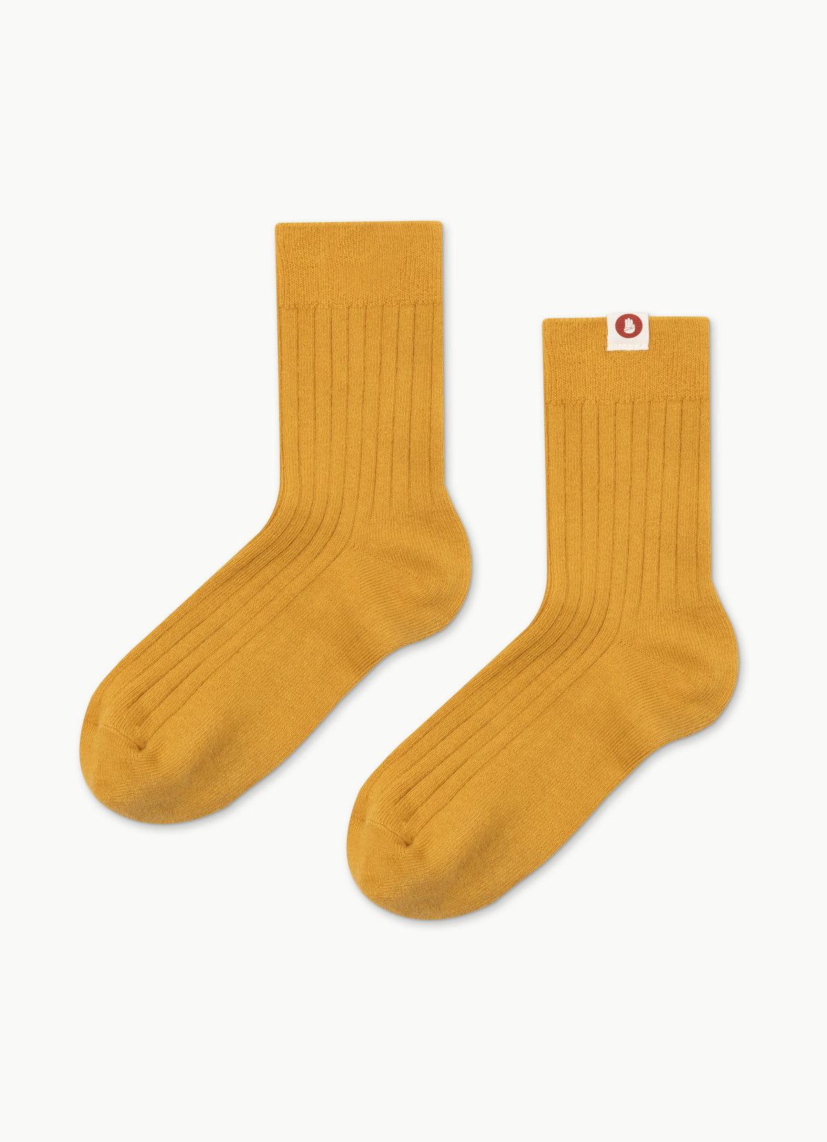 Wide rib ankle socks_Honey Mustard