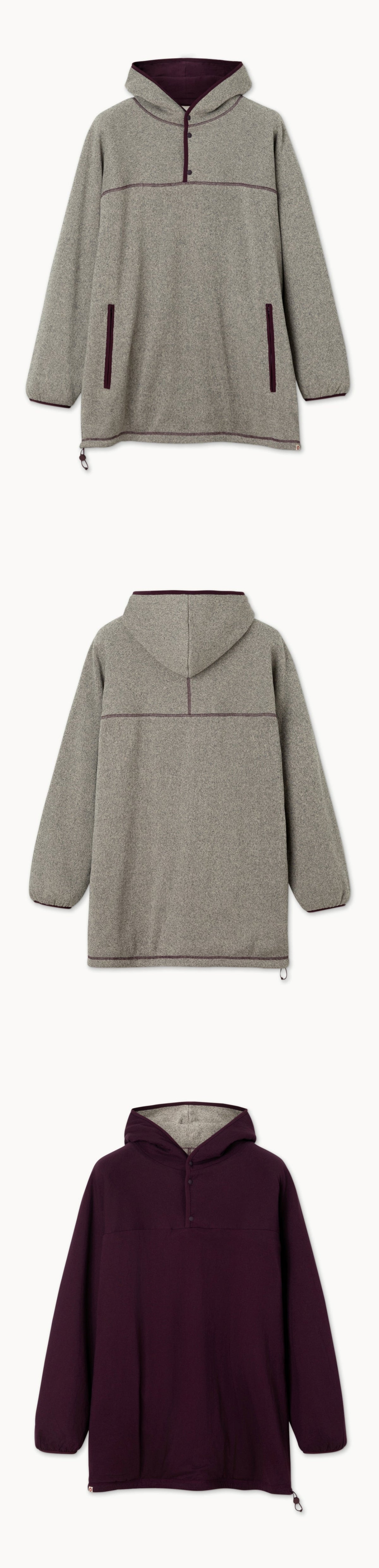 Melana fleece hoodie (Unisex)_Butter