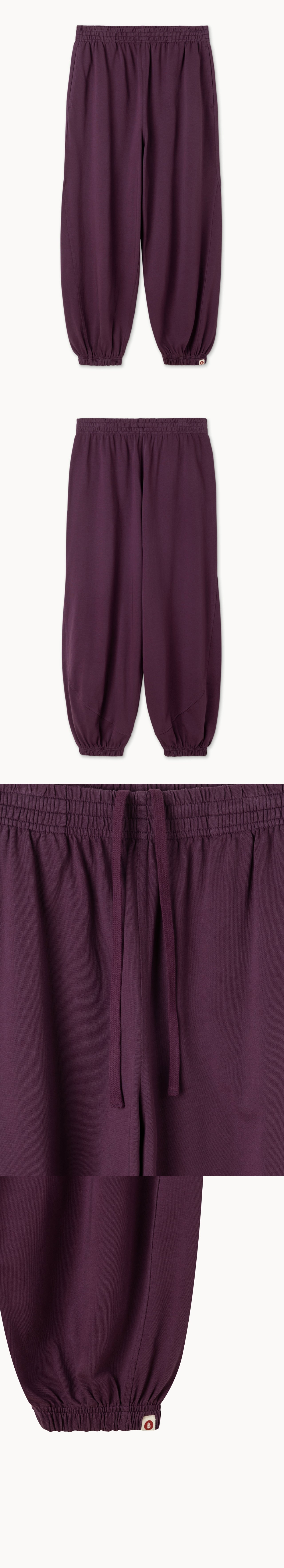 Diagonal jogger pants (Unisex)_Prune Purple