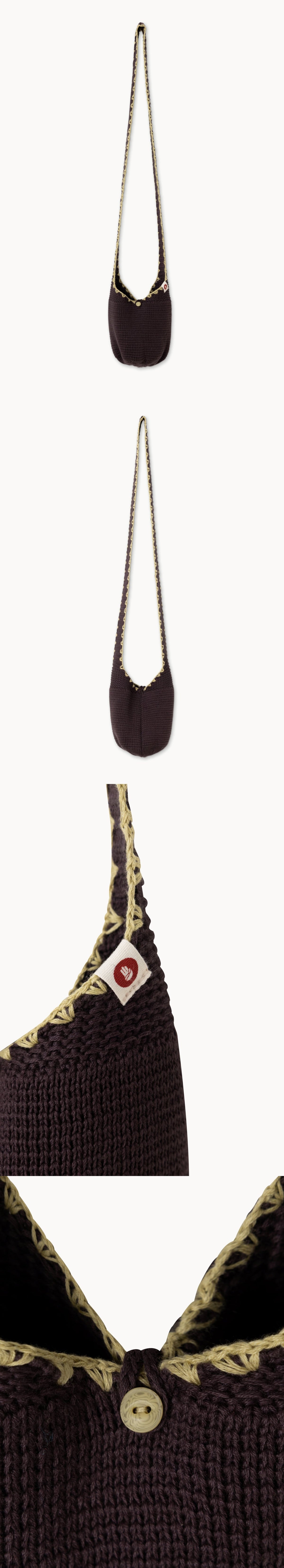 BM mini knit bag_Chocolate Plum