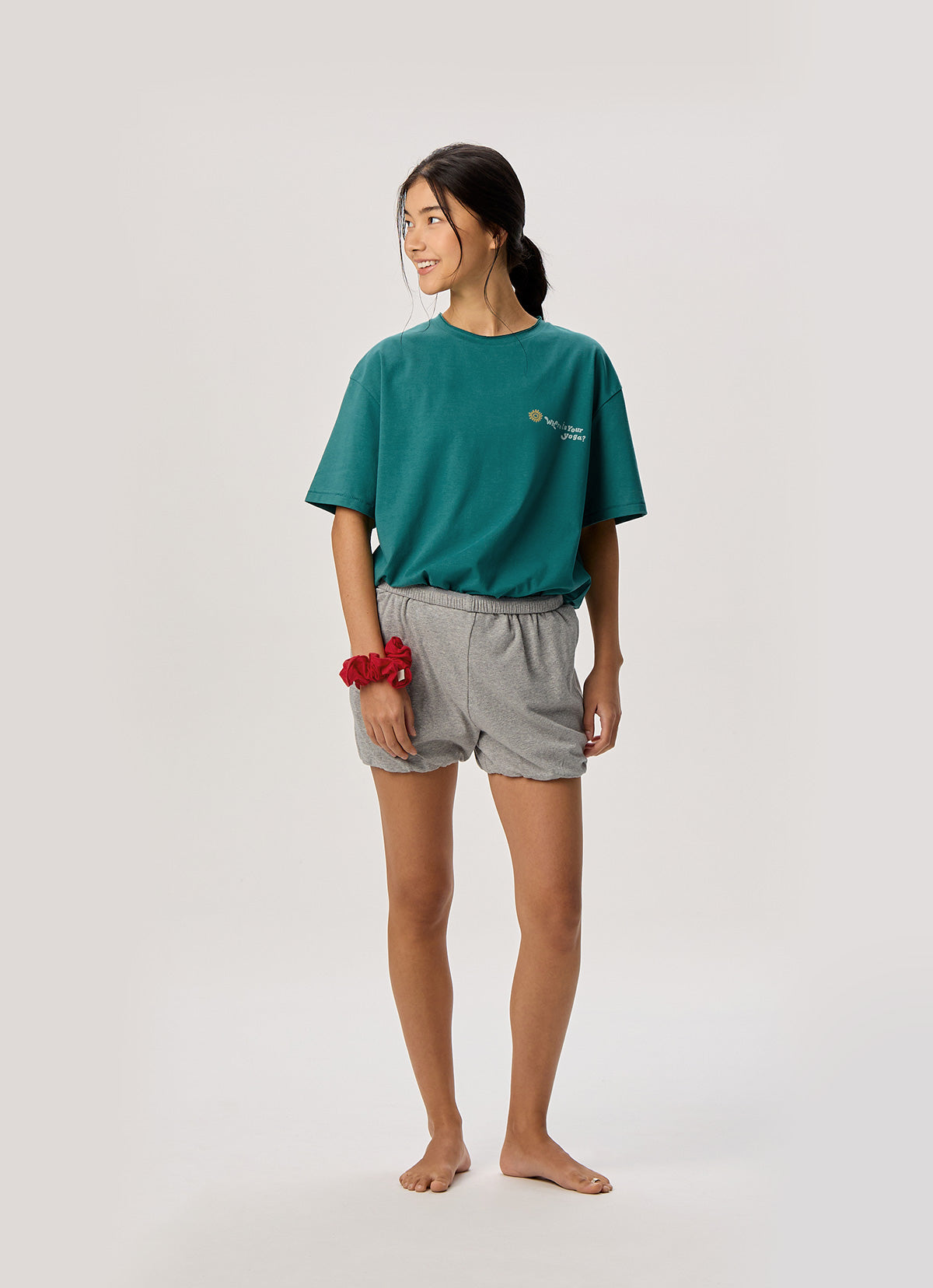 Iyengar banding shorts (Unisex)_Dark Melange Grey