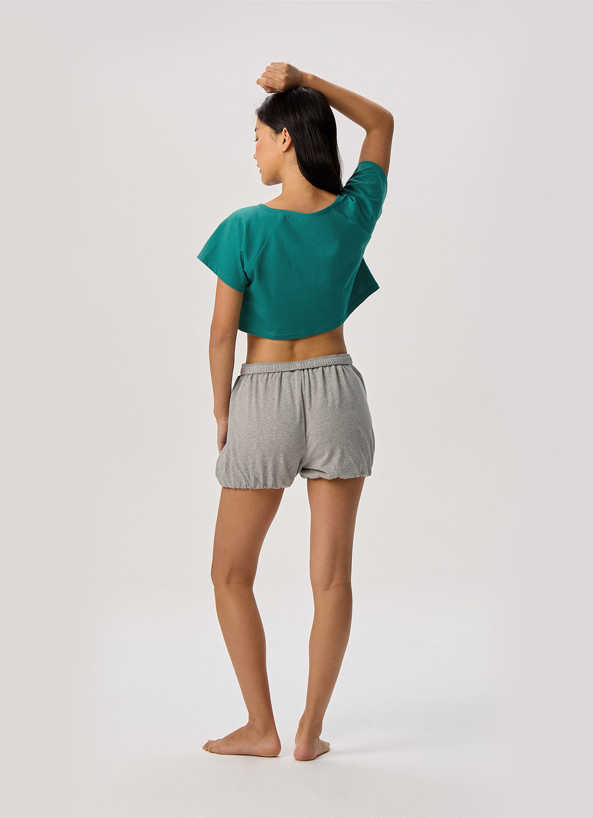 Iyengar banding shorts (Unisex)_Dark Melange Grey