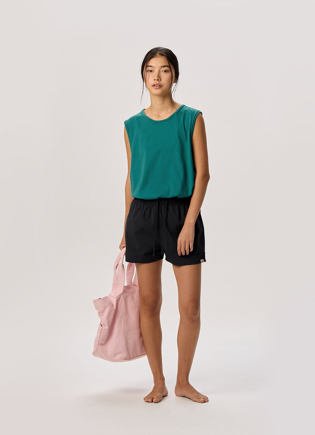 V slit sleeveless (Unisex)_Deep Jungle