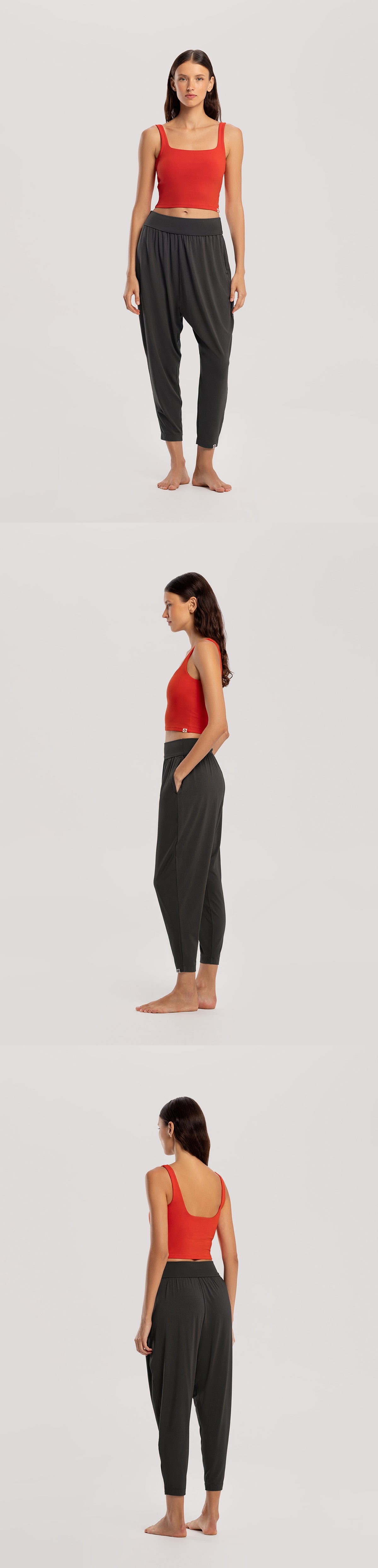 Deep square tank top_Red