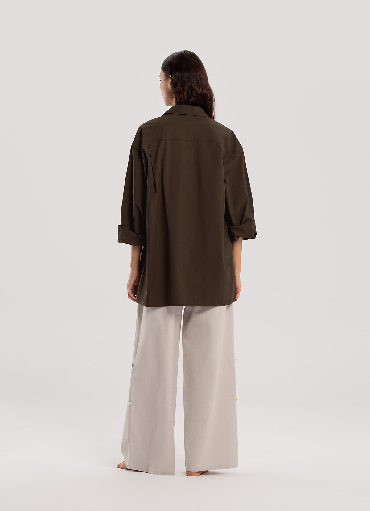 Two ways linen pants_Egret