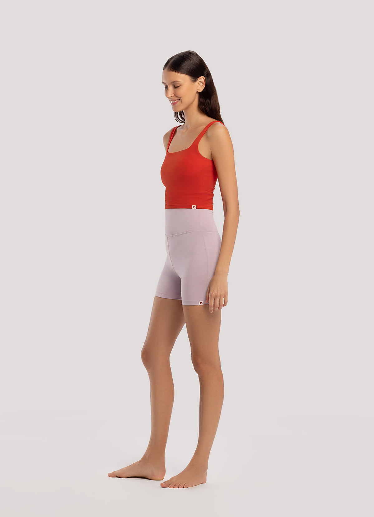 Deep square tank top_Red